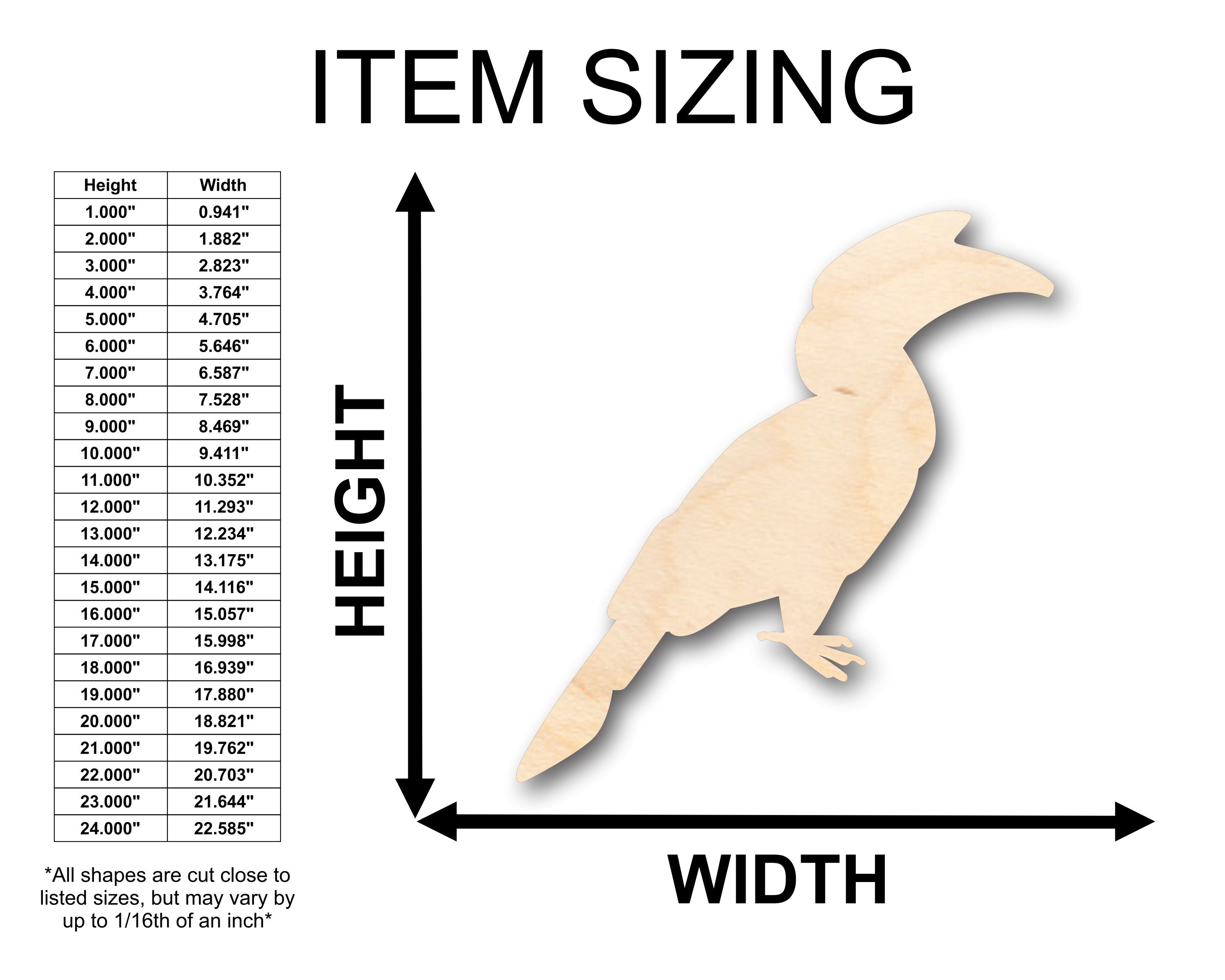 Unfinished Wood Tropical Bird Shape Craft Supplies for Up to 46 Do - It - Yourself Projects