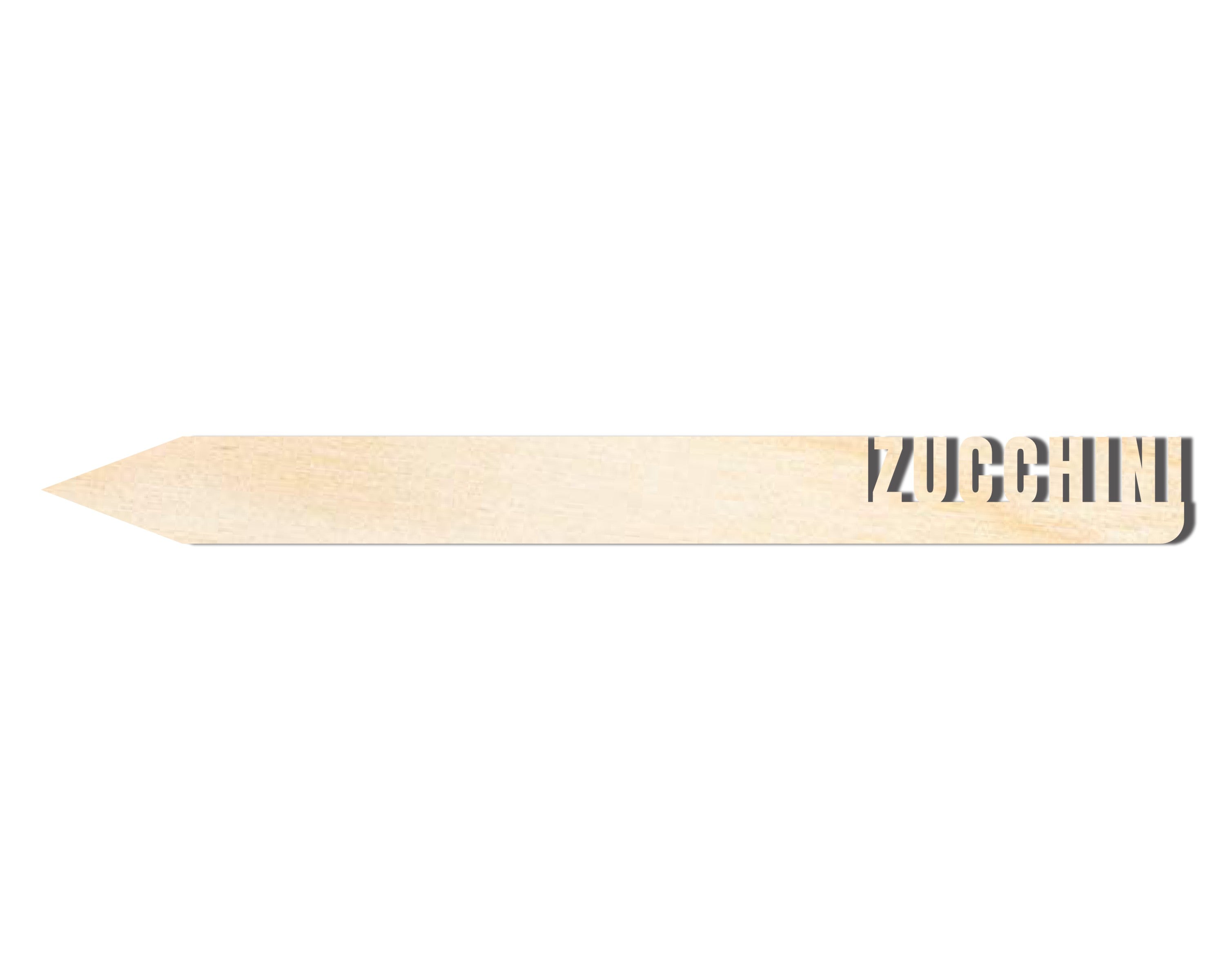 Unfinished Baltic Birch Wood Zucchini-Shaped Garden Stake for DIY Crafts with up to 24 DIY Options
