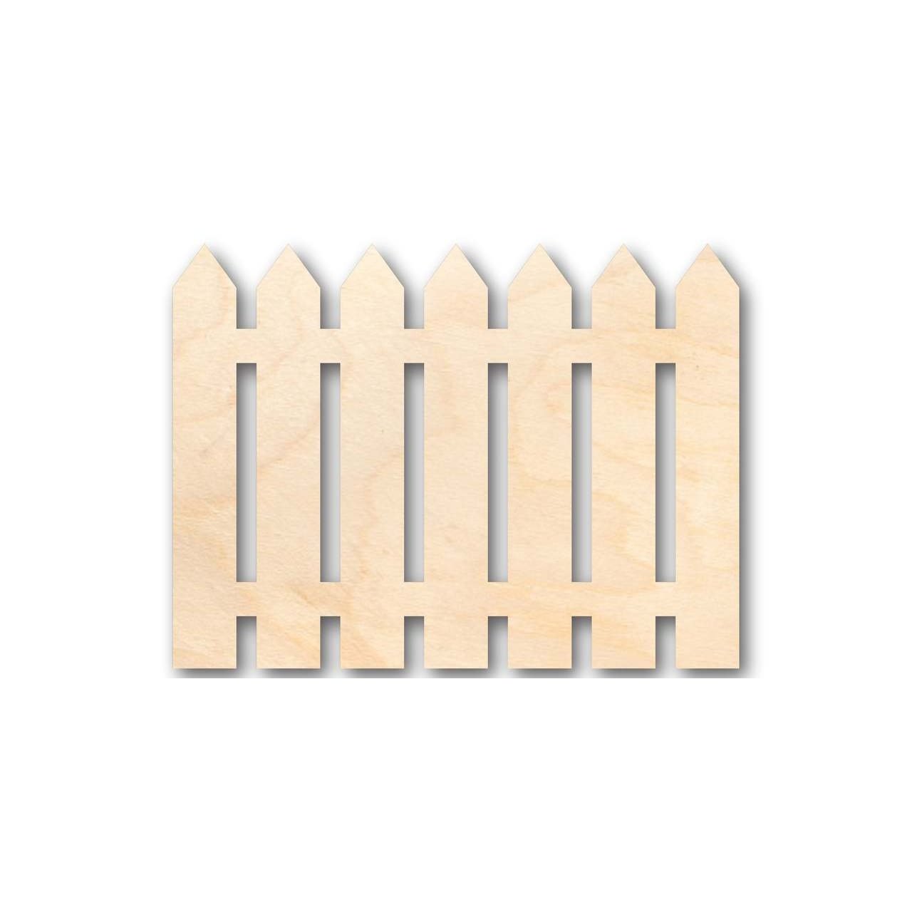 DIY Unfinished Wood Picket Fence Shapes - Up to 46 Pieces for Crafts