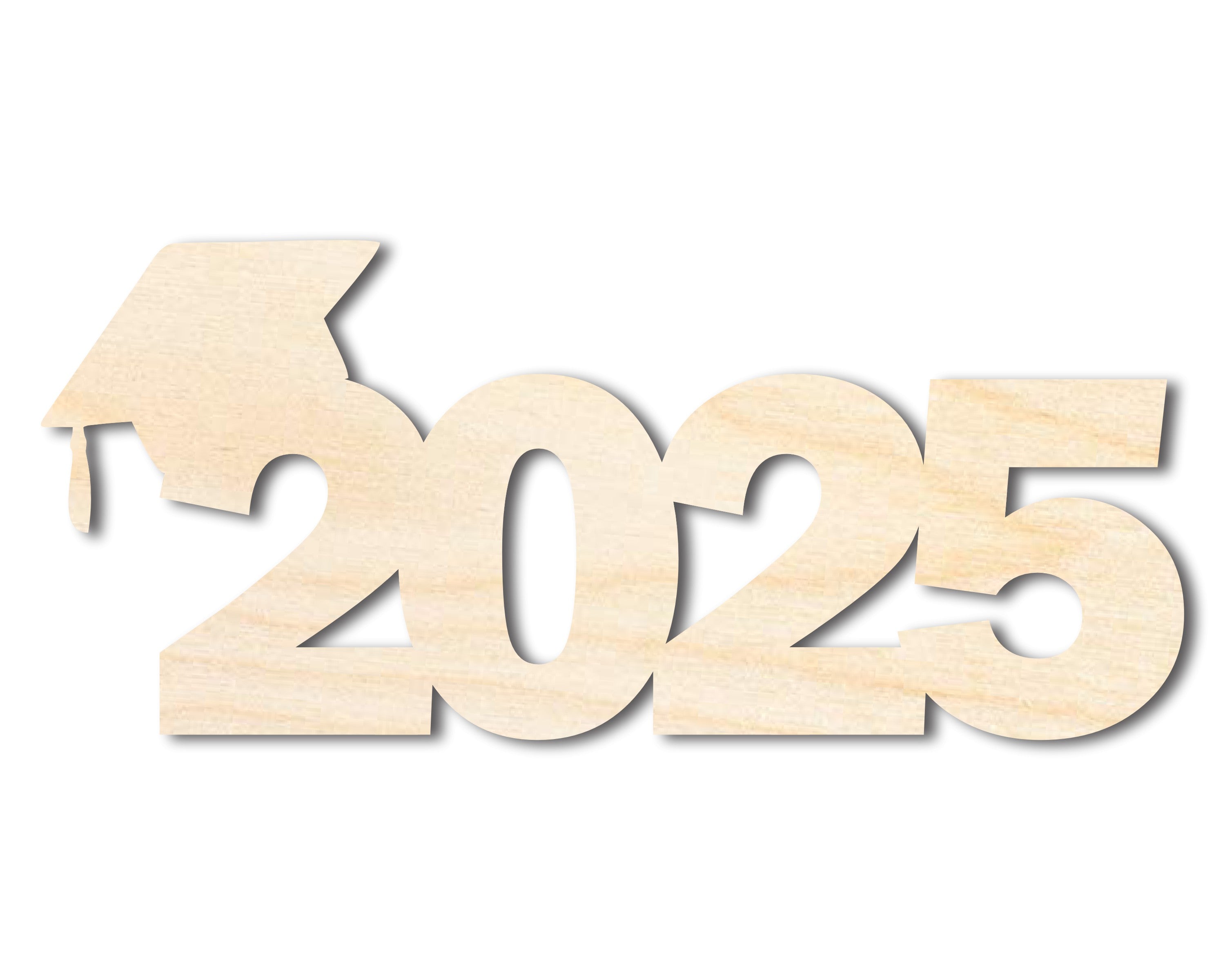 Unfinished 2025-Shaped Wood Block for Do-It-Yourself Crafts | Up to 46 DIY Options