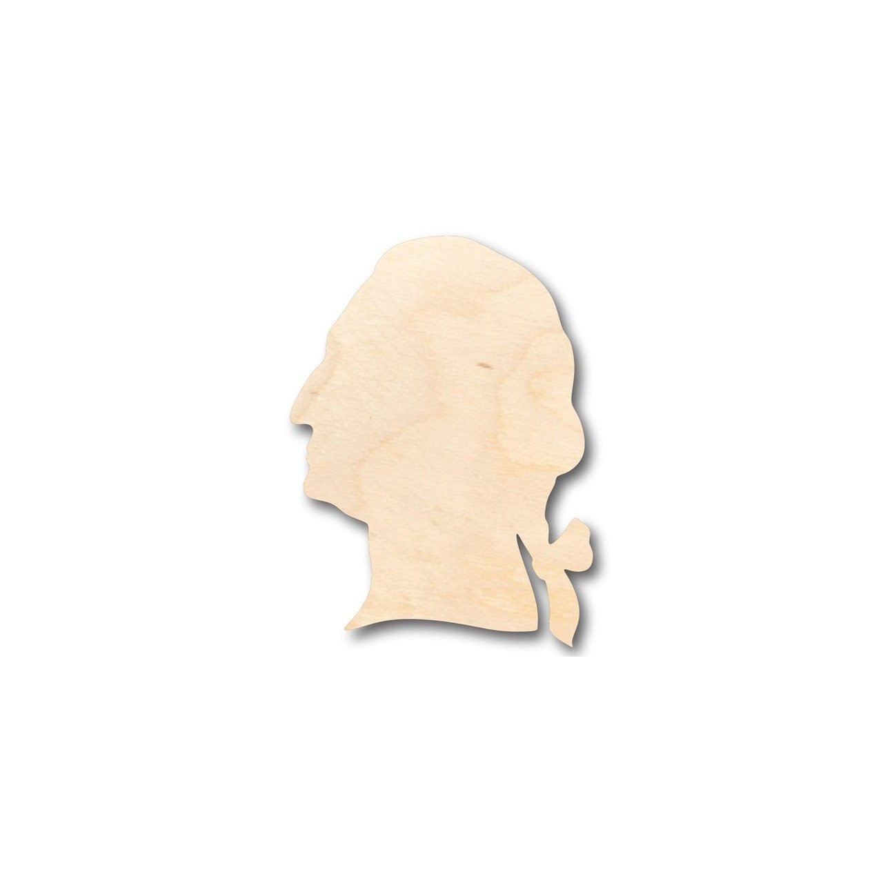 Unfinished Wood George Washington Shaped Craft for History and America DIY Projects, Available in Sizes up to 46 Inches