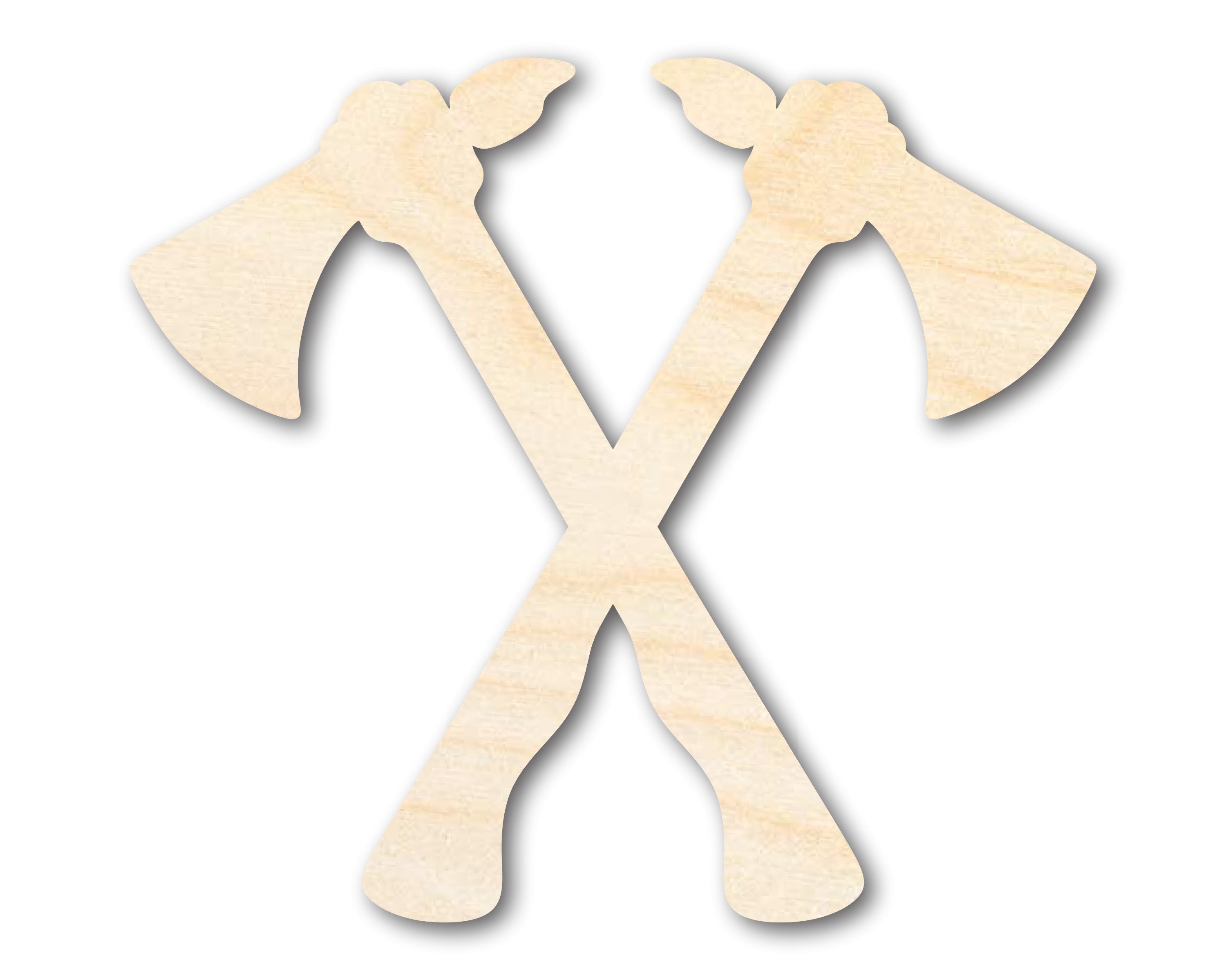 DIY Unfinished Native American Crossed Tomahawks Wood Cutout up to 46 Inches