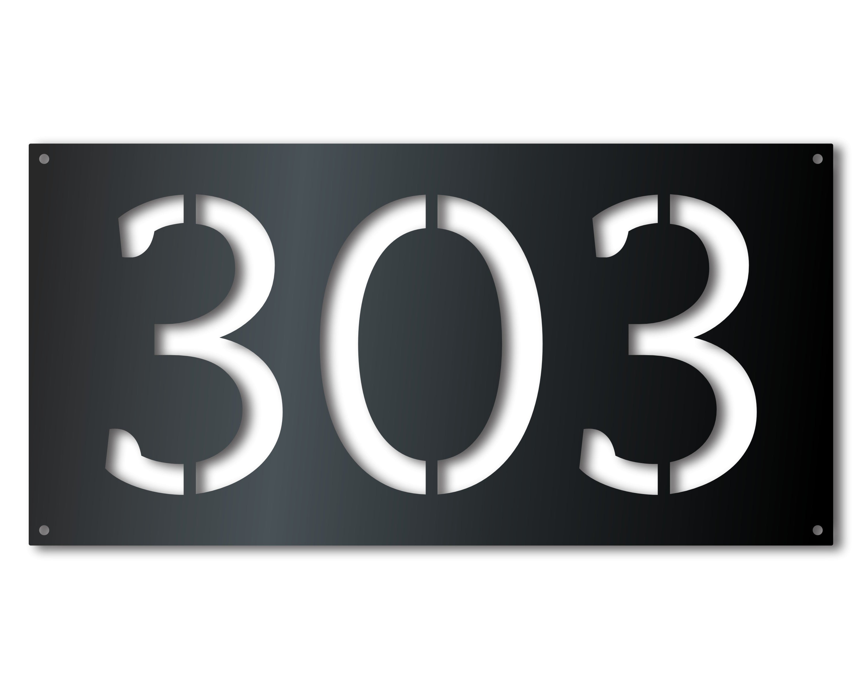 Customizable Metal Wall Art Stencil for House Numbers with Vertical and Horizontal Options and 14 Color Choices