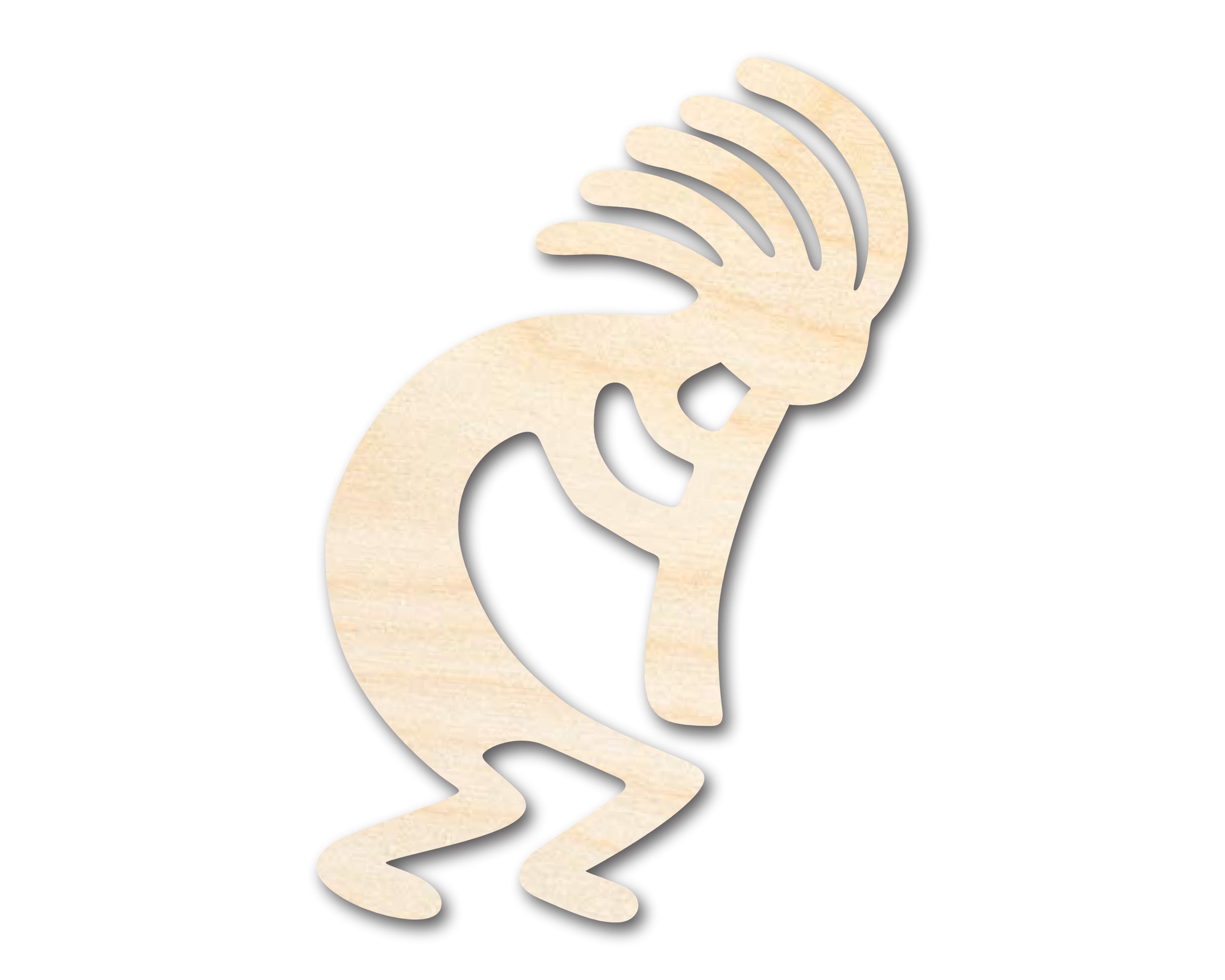 Unfinished Craft Wood Kokopelli Shape - Suitable for Various Crafts, Up to 46 Inches