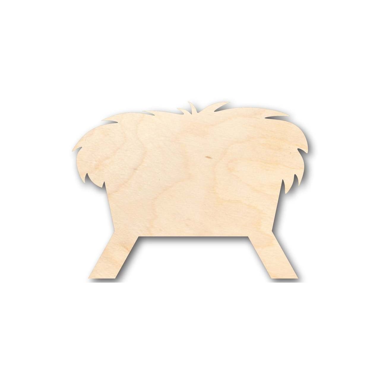 Unfinished Baltic Birch Plywood Bethlehem Manger Shape - Ideal for Christmas DIY Crafts, Sizes up to 46 Inches
