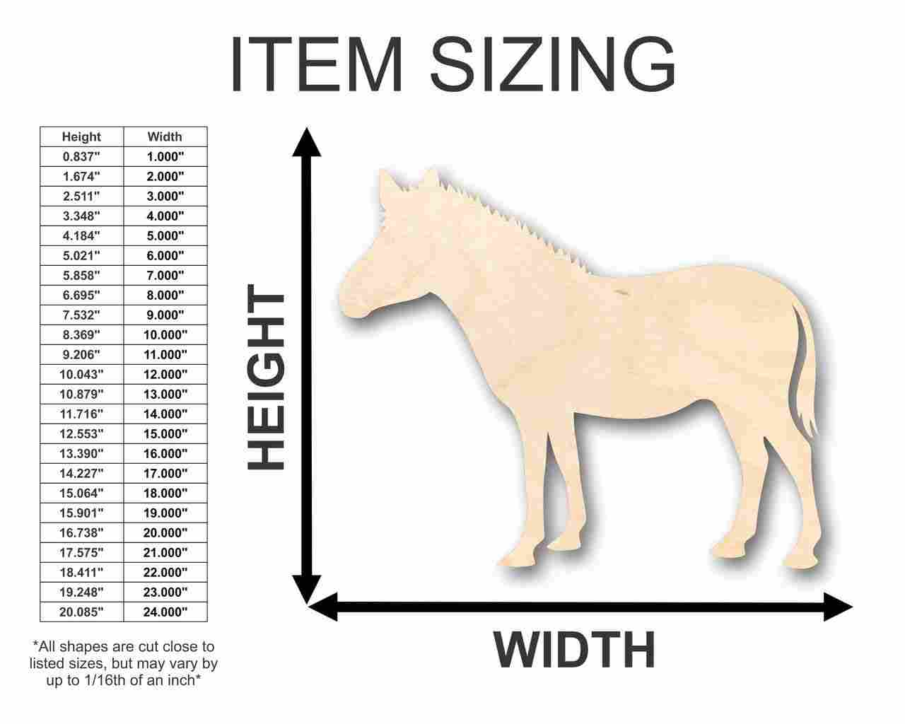 DIY Unfinished Wood Zebra Shapes up to 24 Inches for Safari Crafts