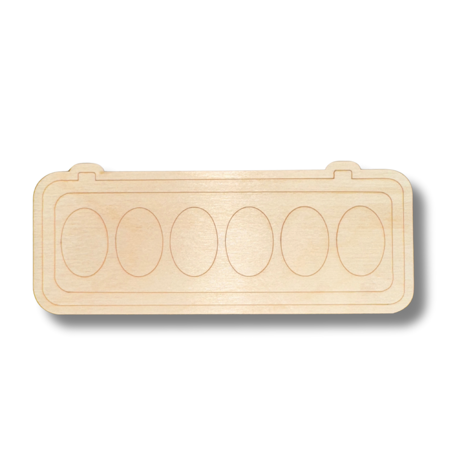 Unfinished Wood Etched Watercolor-style Paint Palette-shaped DIY Paint By Line Crafts, Available for up to 30 DIY Projects