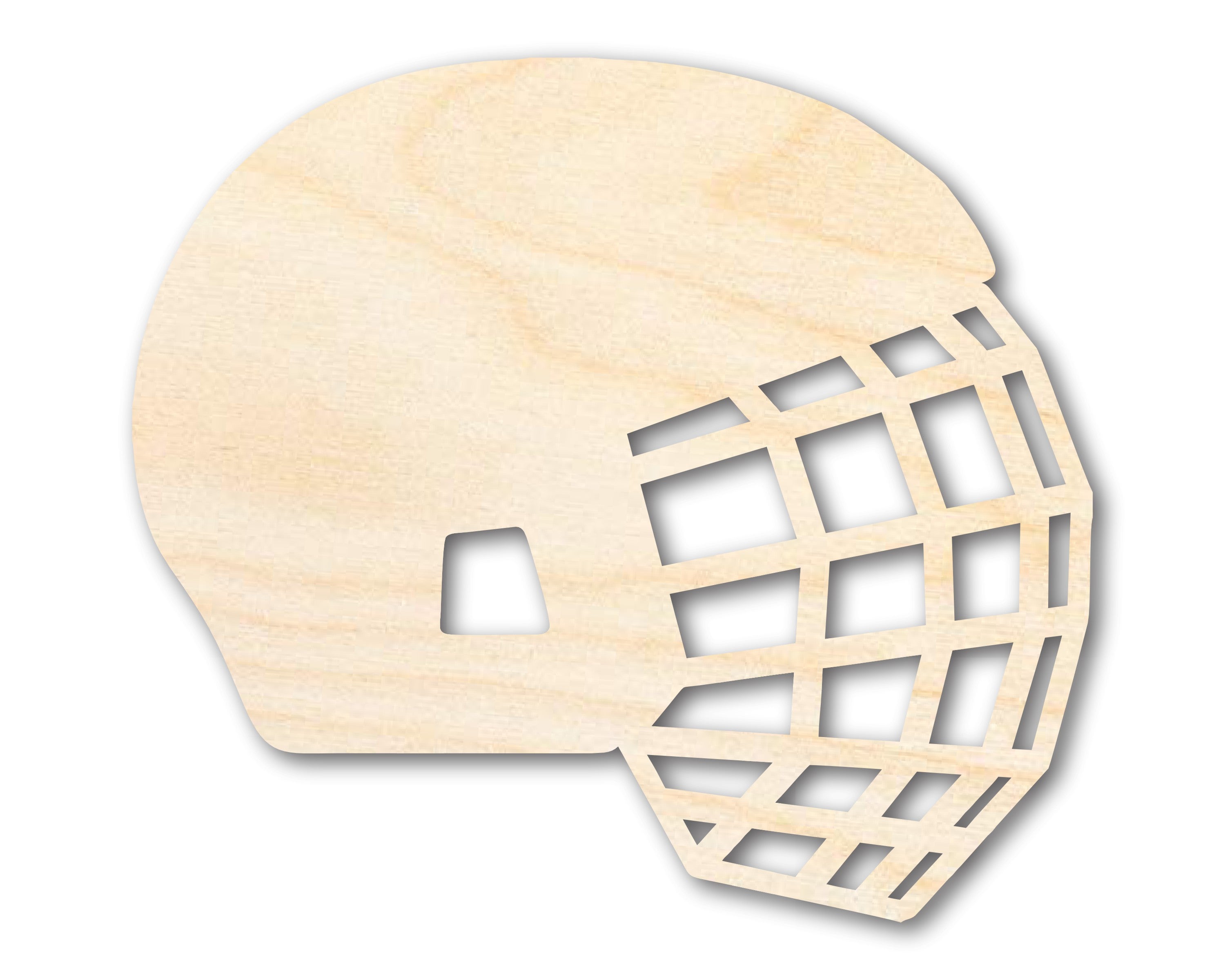 DIY Unfinished Baltic Birch Wood Hockey Helmet Cutout up to 46 Inches