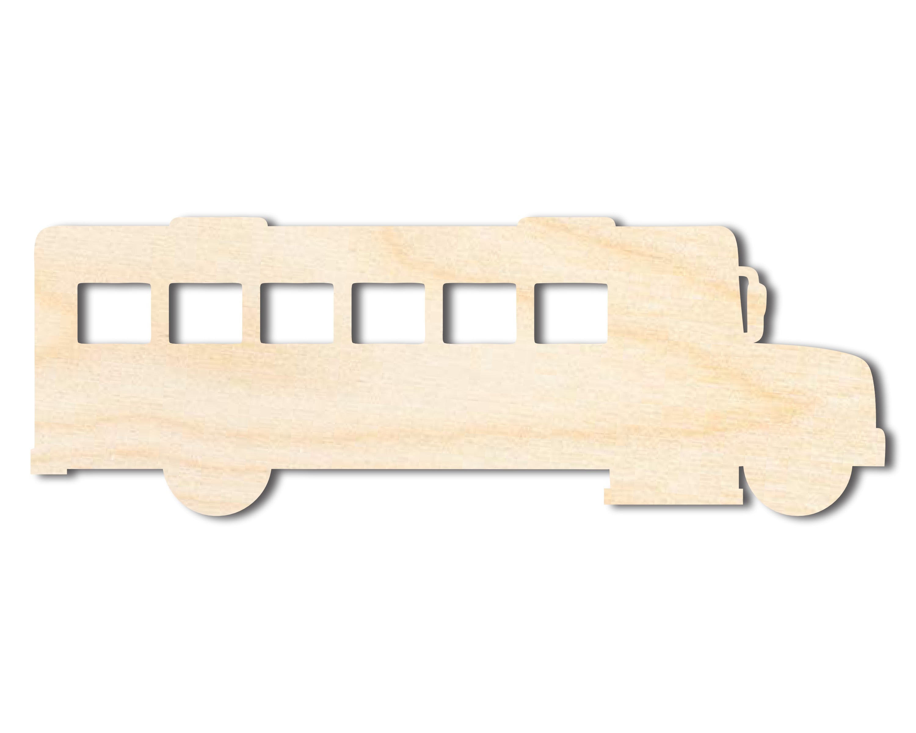 Unfinished Baltic Birch Wood School Bus Shape Cutout for Back to School Kids Crafts - Up to 46 Inches for 24+ DIY Projects