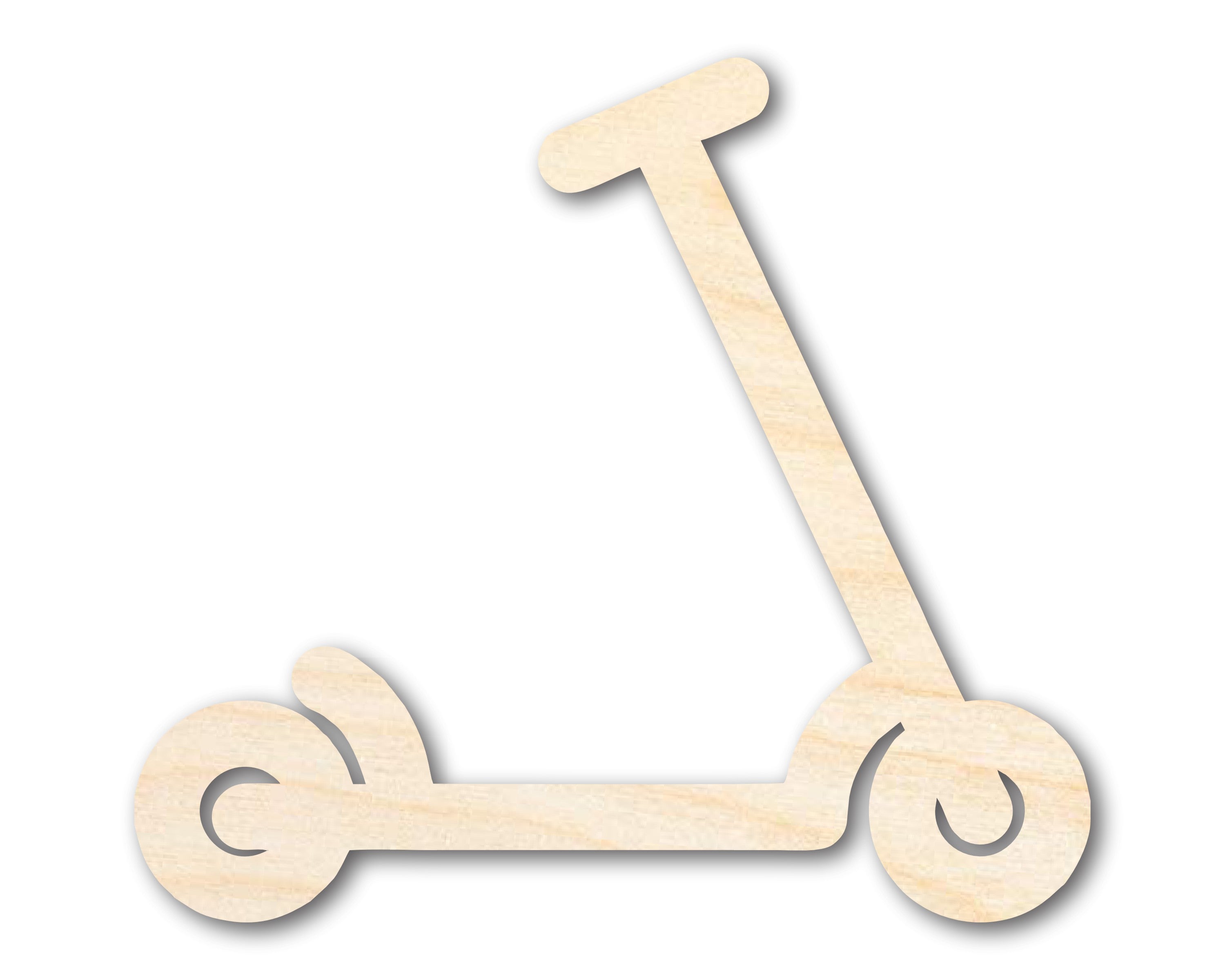Unfinished DIY Craft Cutout in Wood Scooter Shape | Up to 46 Inches for Do - It - Yourself Projects