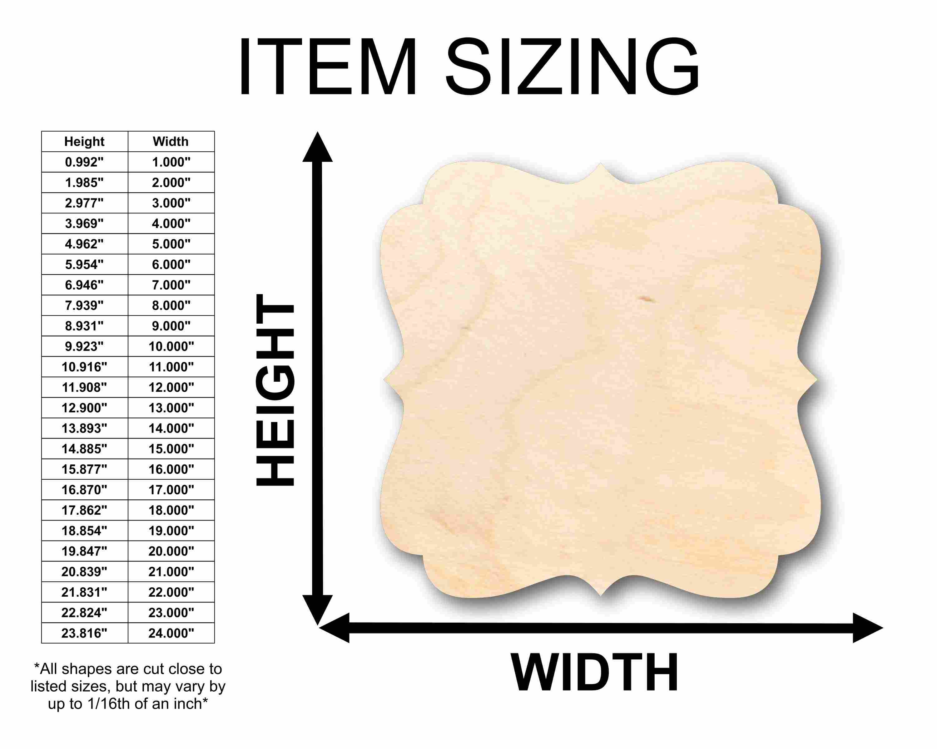 Unfinished Wood Fancy Award - Style Craft Plaque Silhouette for Up to 46 Do - It - Yourself Projects