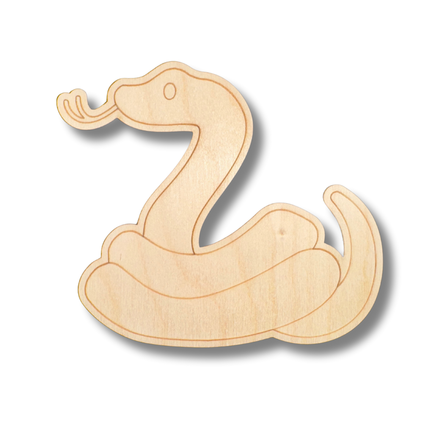 Unfinished Wood Etched Snake Shape | Paint By Line Crafts | up to 30 DIY