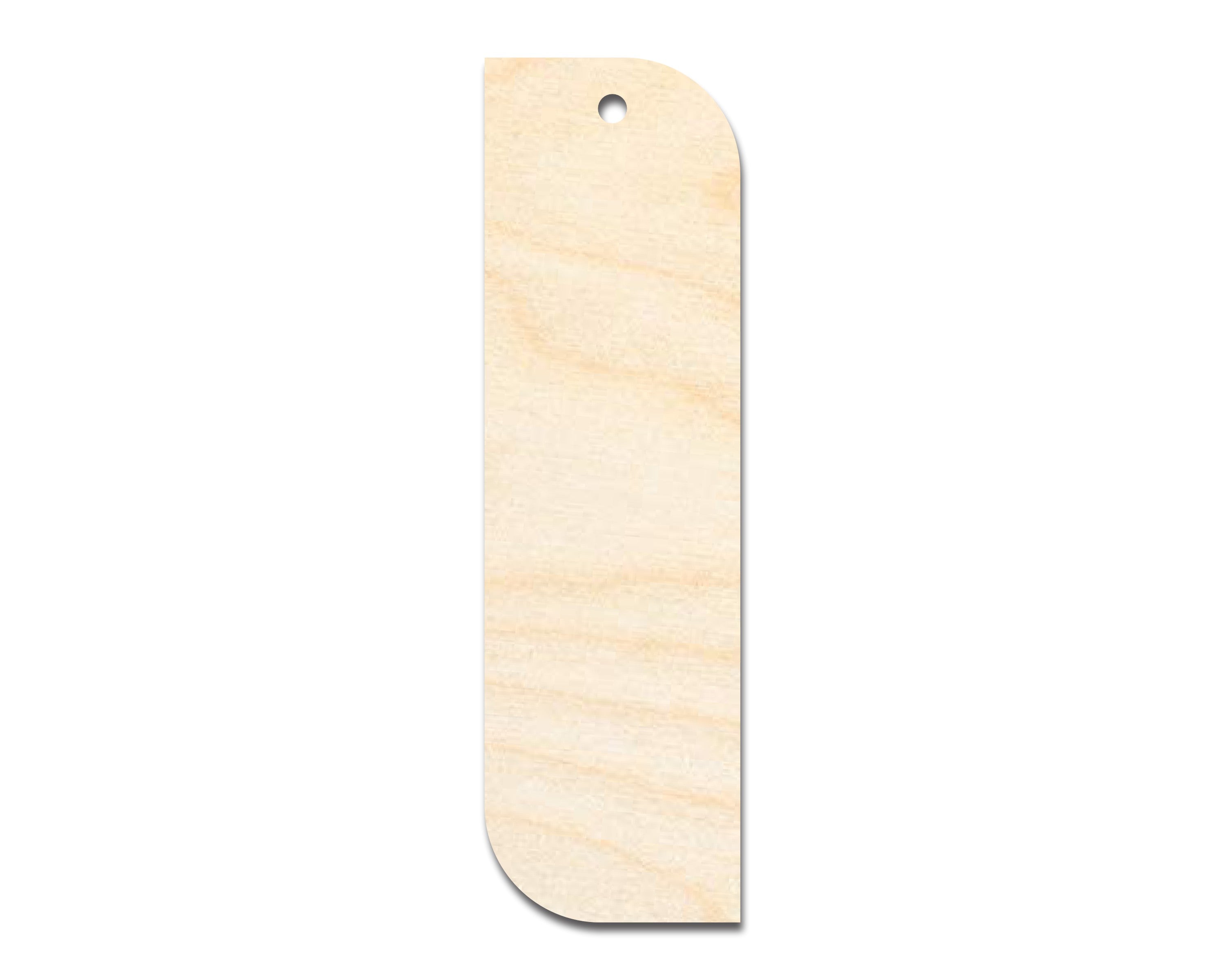 Unfinished Baltic Birch Wood Wavy Bookmark Shape DIY Craft Cutouts, Available in Sizes up to 12 Inches for Multiple DIY Projects