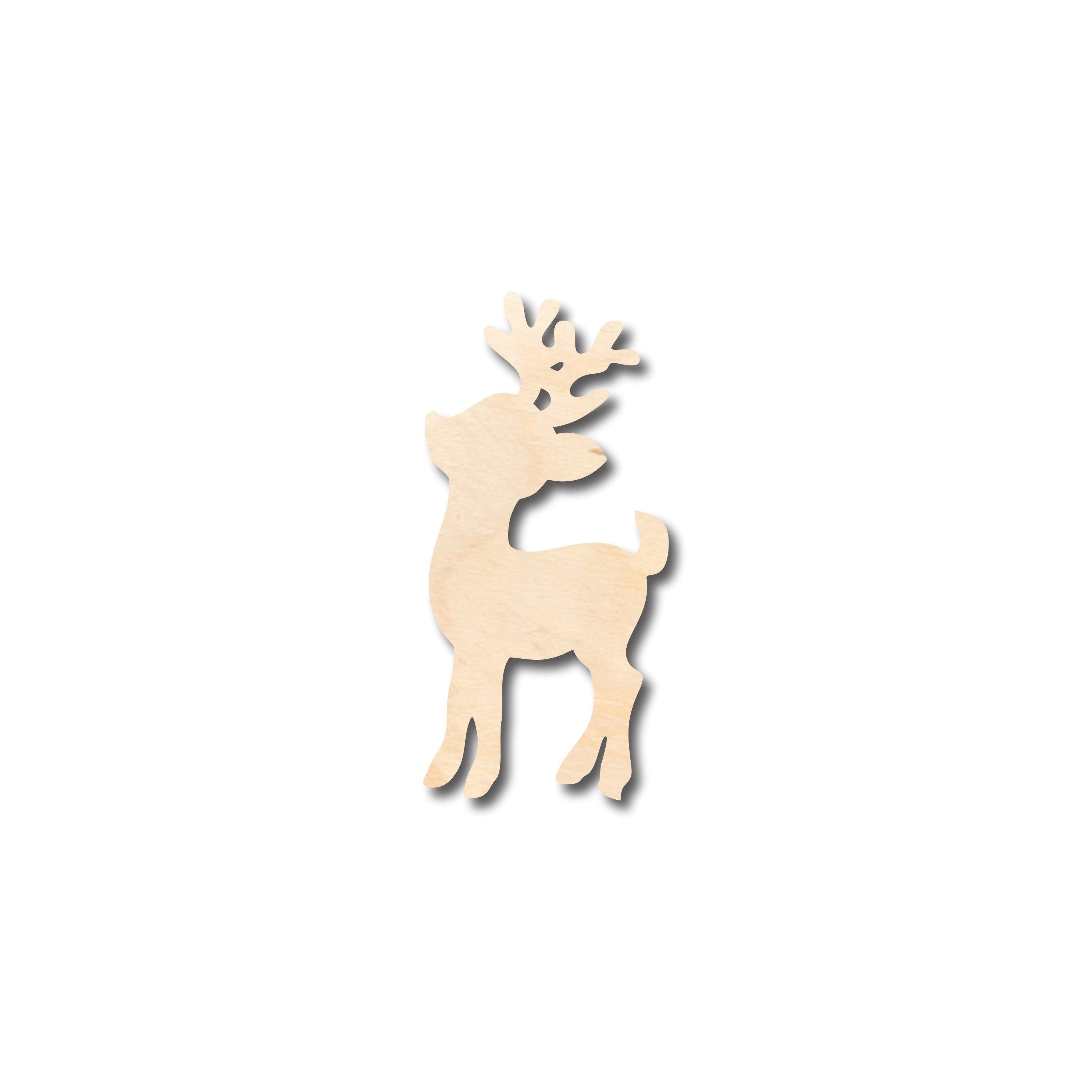 DIY Unfinished Wood Santa's Reindeer Shape for Up to 46 Crafts