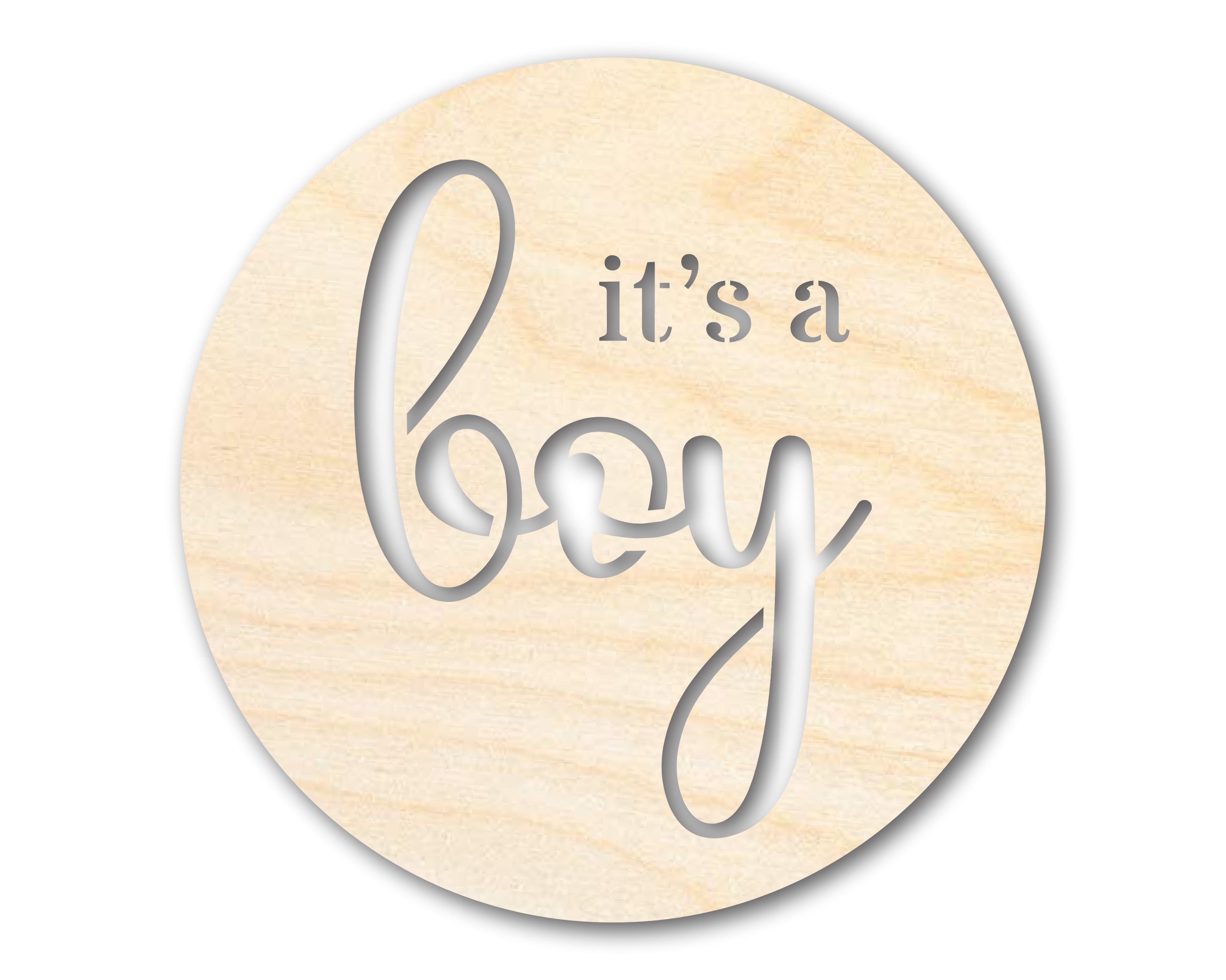 DIY Unfinished 'It's A Boy' Wood Cutout - Up to 46 Inches for Crafts