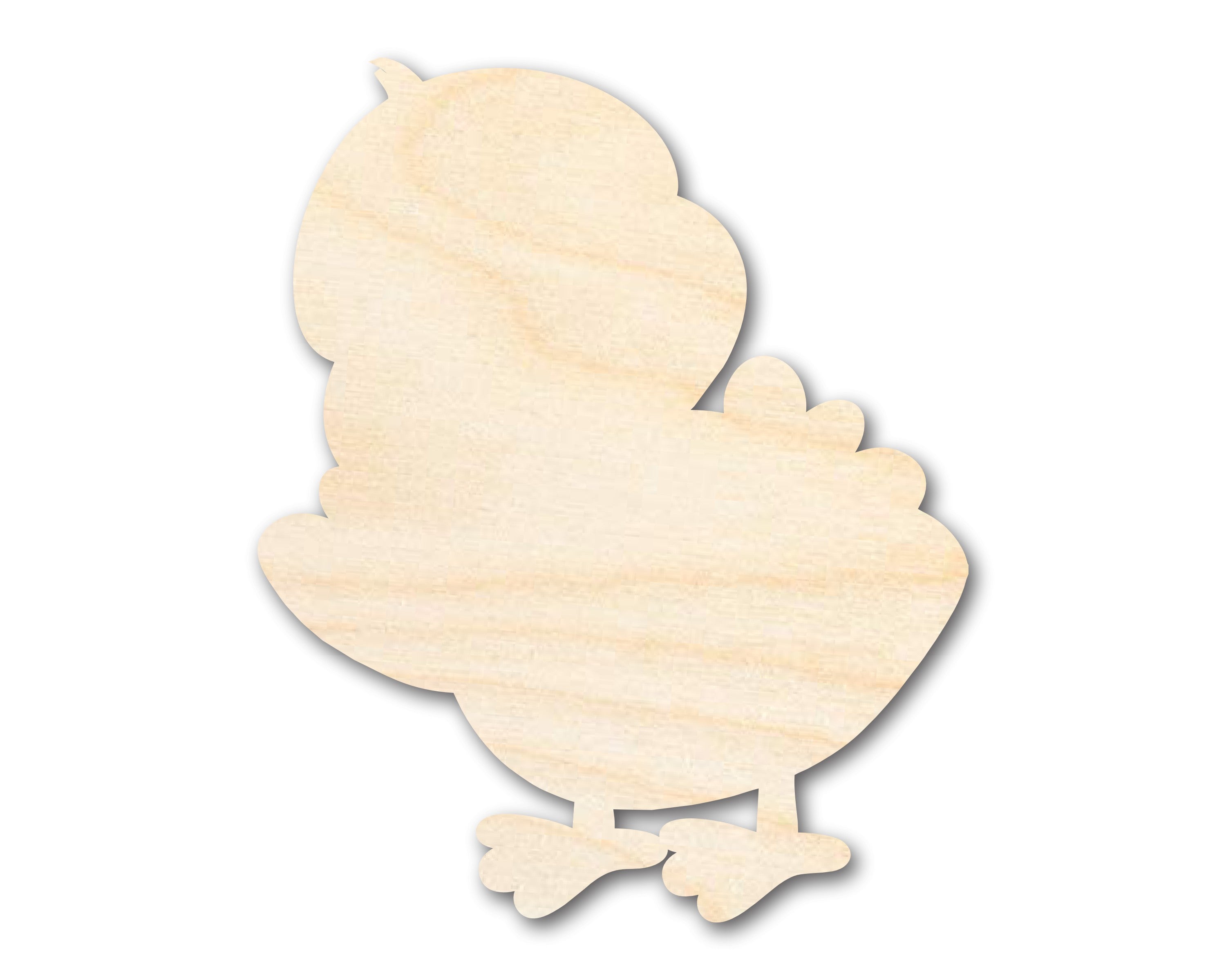 DIY Unfinished Baltic Birch Happy Chick Shape Cutout - Up to 46 Inches