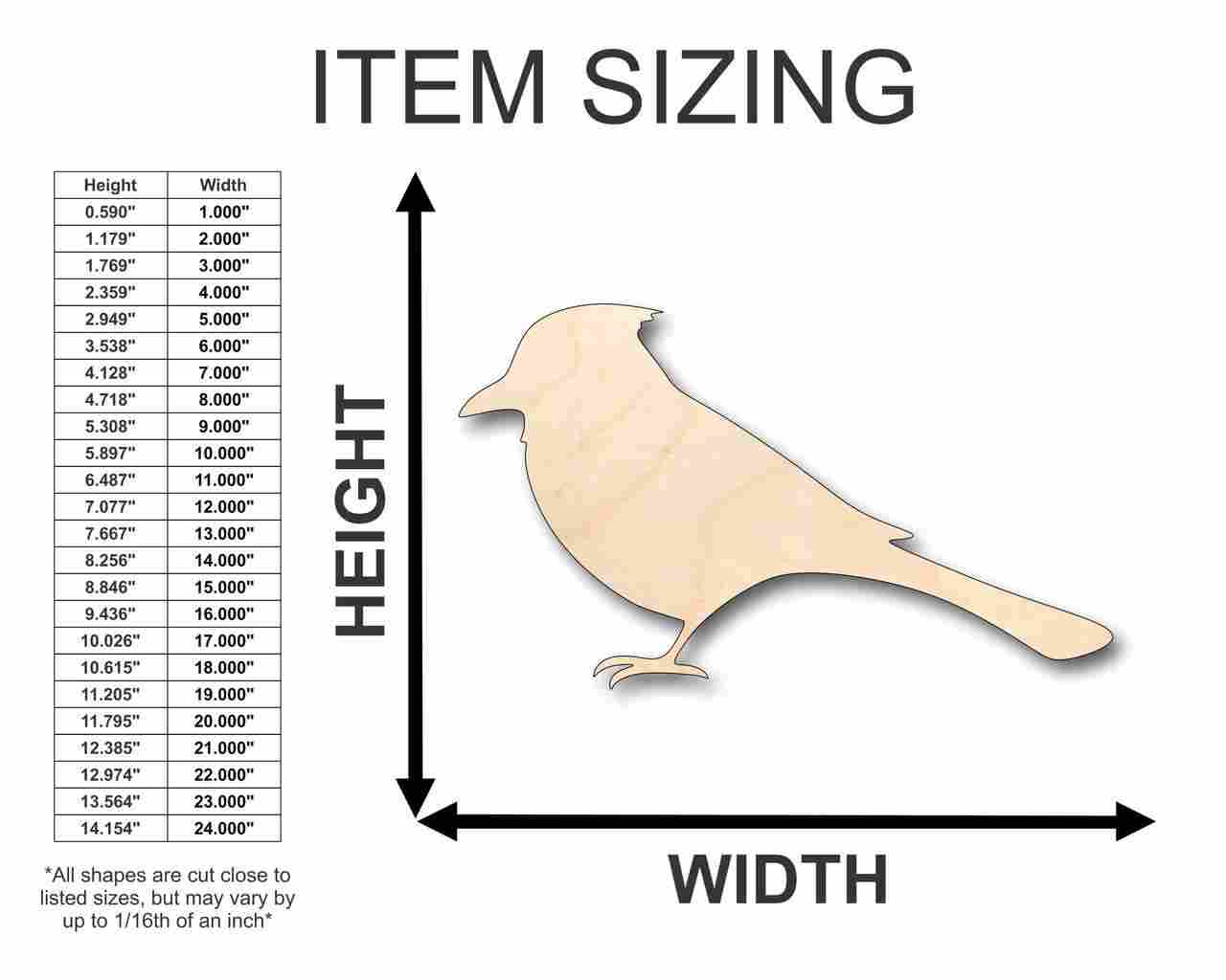 DIY Unfinished Wood Bluebird & Blue Jay Shapes for Wildlife Crafts (Up to 46)
