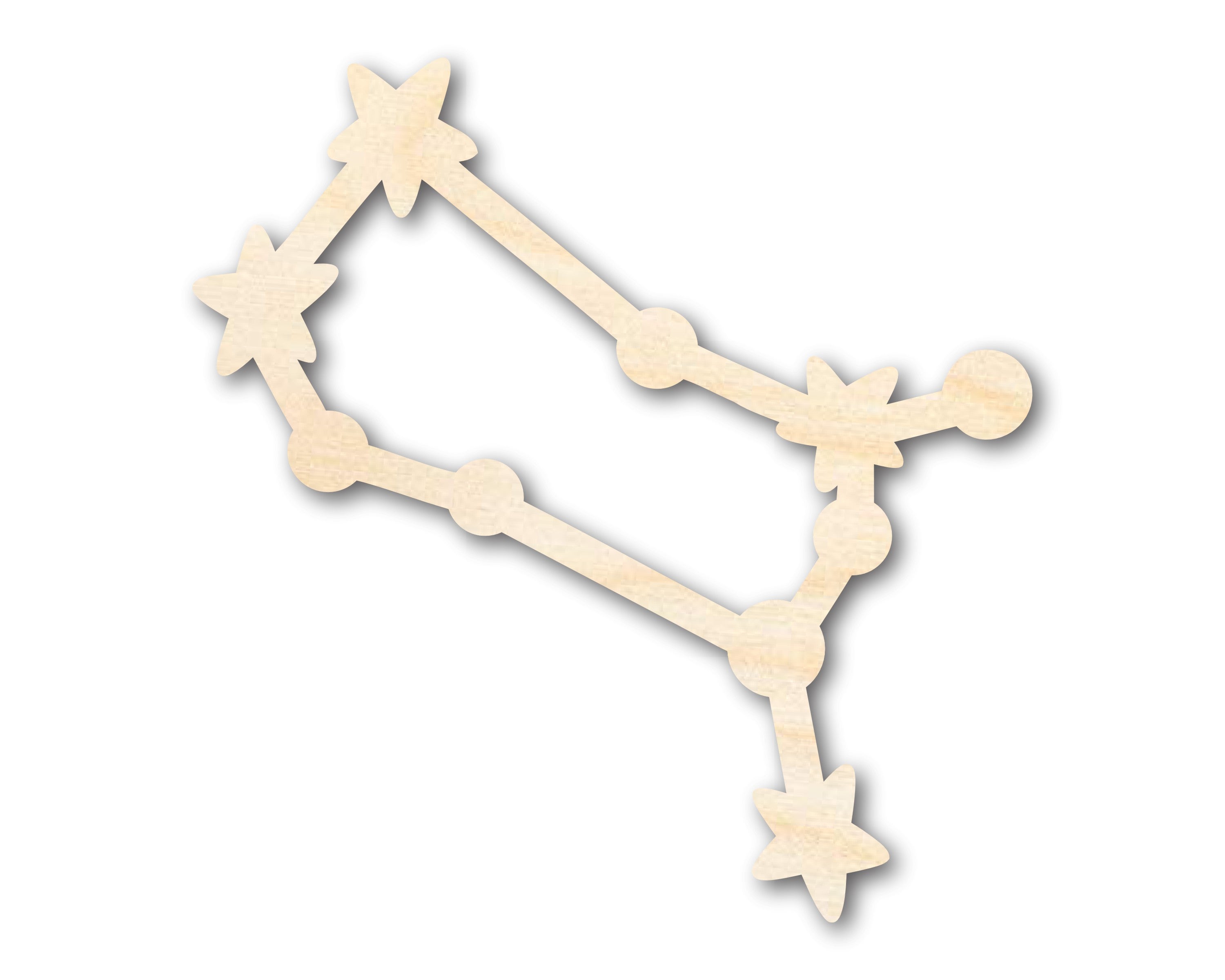 Unfinished Wood Craft - Gemini Constellation Zodiac Shape Available up to 46 Inches