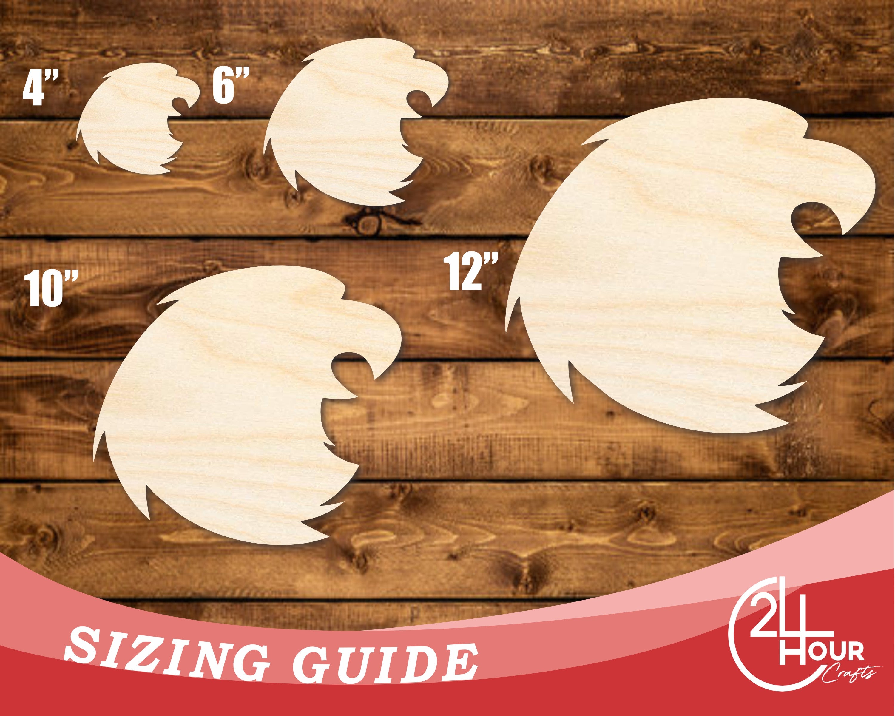 Unfinished DIY Craft Cutout of Wood Falcon Mascot Shape, Up to 46 Inches for Do - It - Yourself Projects