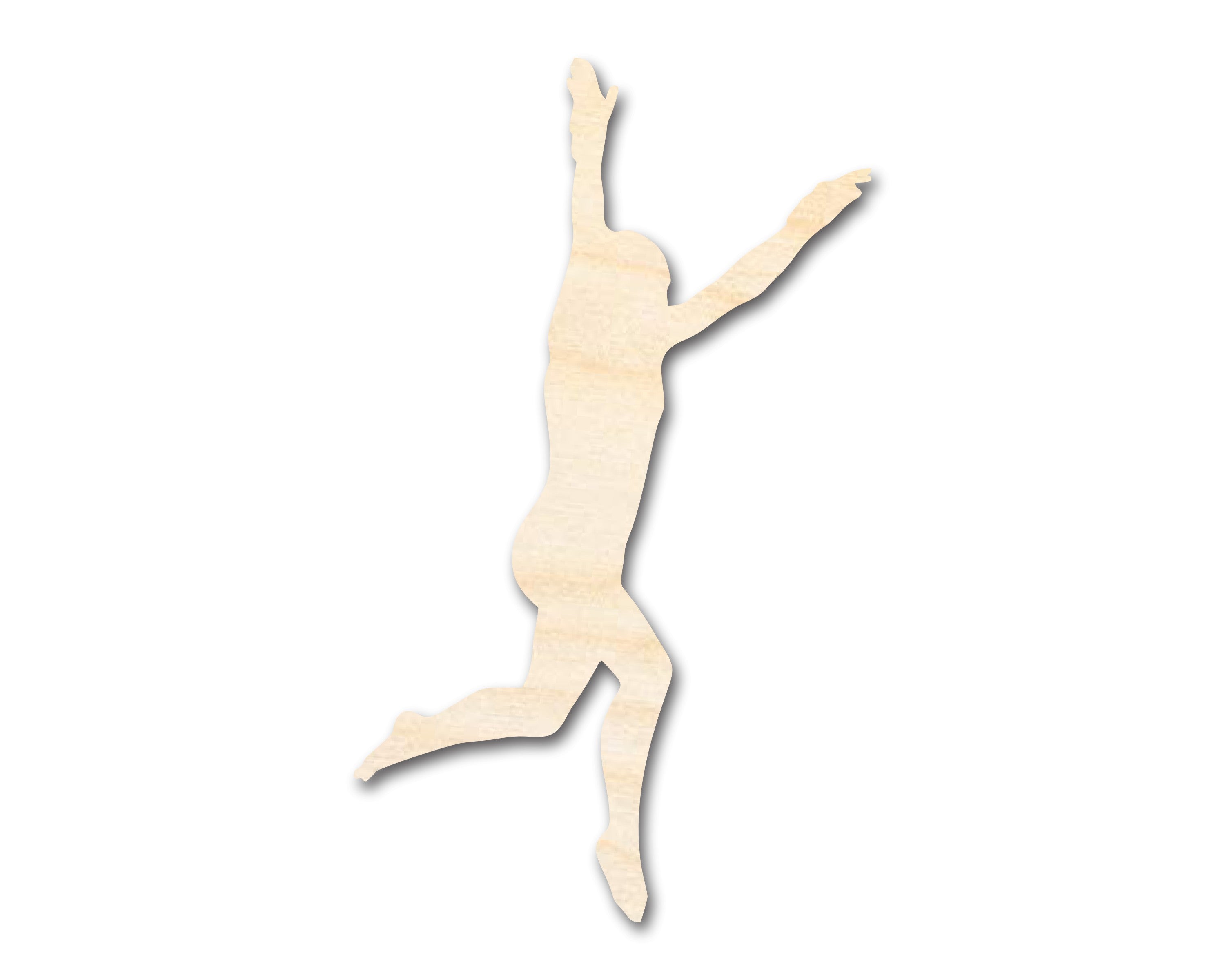 Unfinished Baltic Birch Wood Gymnast Roundoff Shape Cutout for DIY Crafts, Sizes Up to 46 Inches