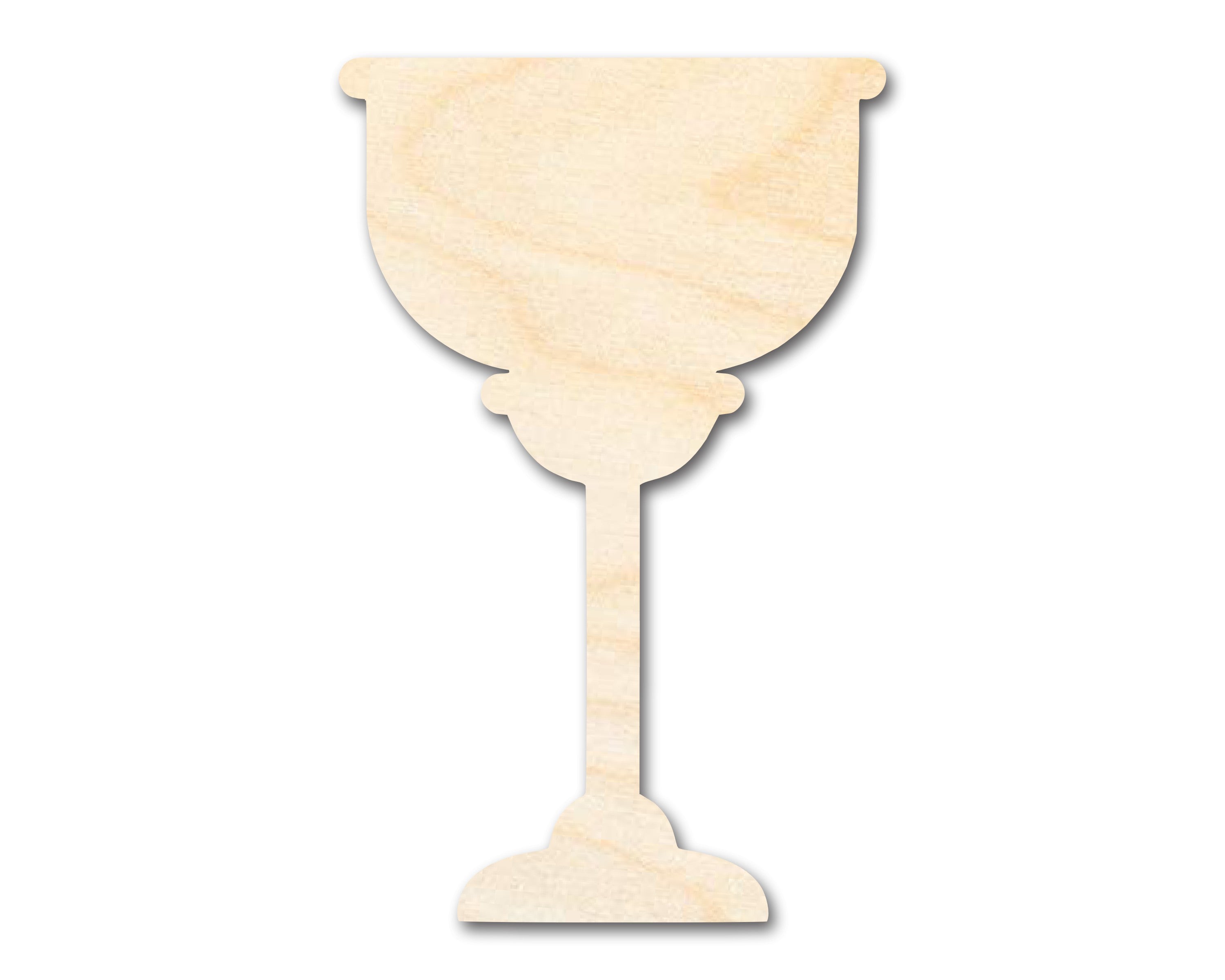 DIY Unfinished Golden Cup - Shaped Wood Cutouts, Up to 46 for Crafting