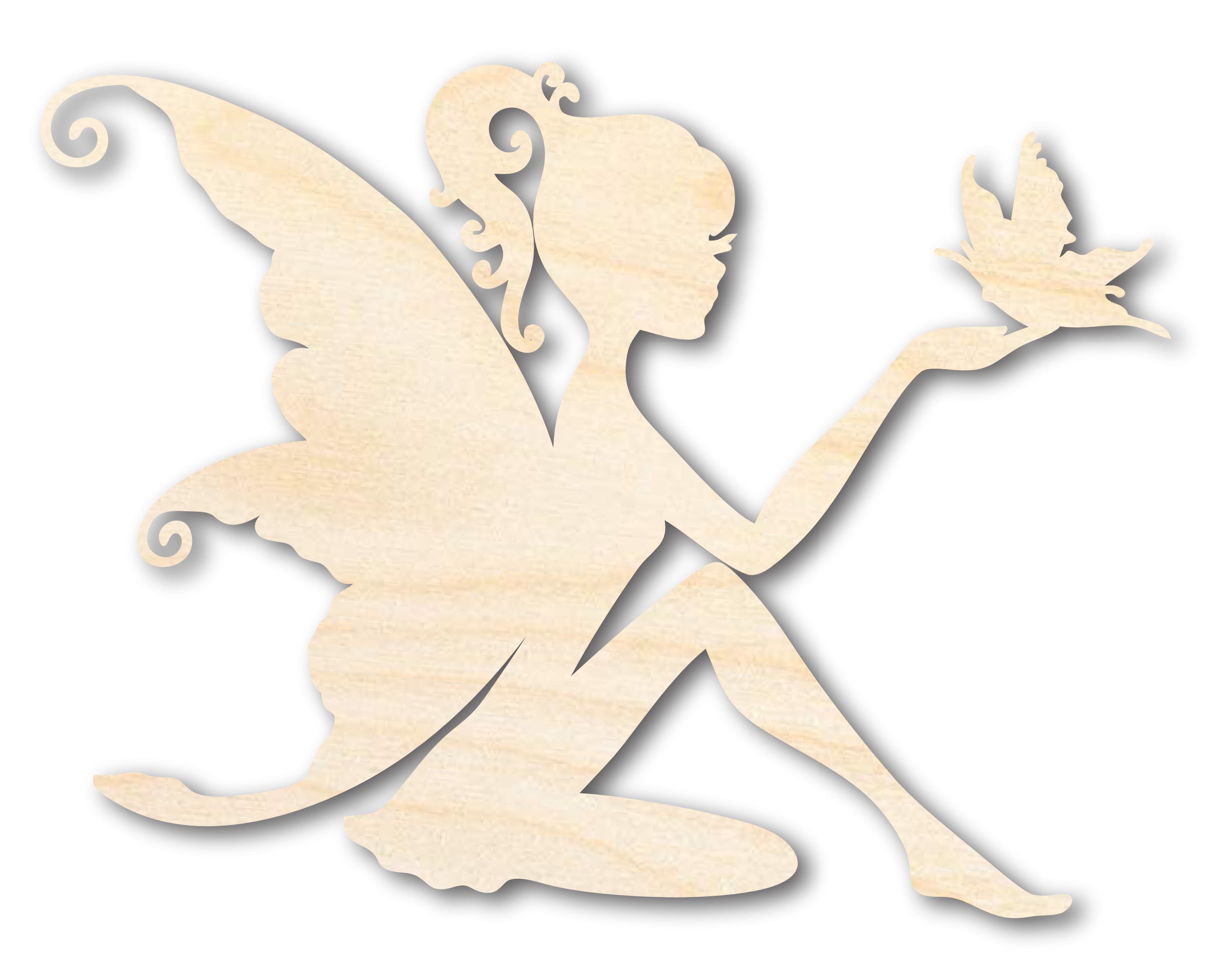 Unfinished Baltic Birch Wood Fairy Shapes for Crafts - Up to 36 Inches