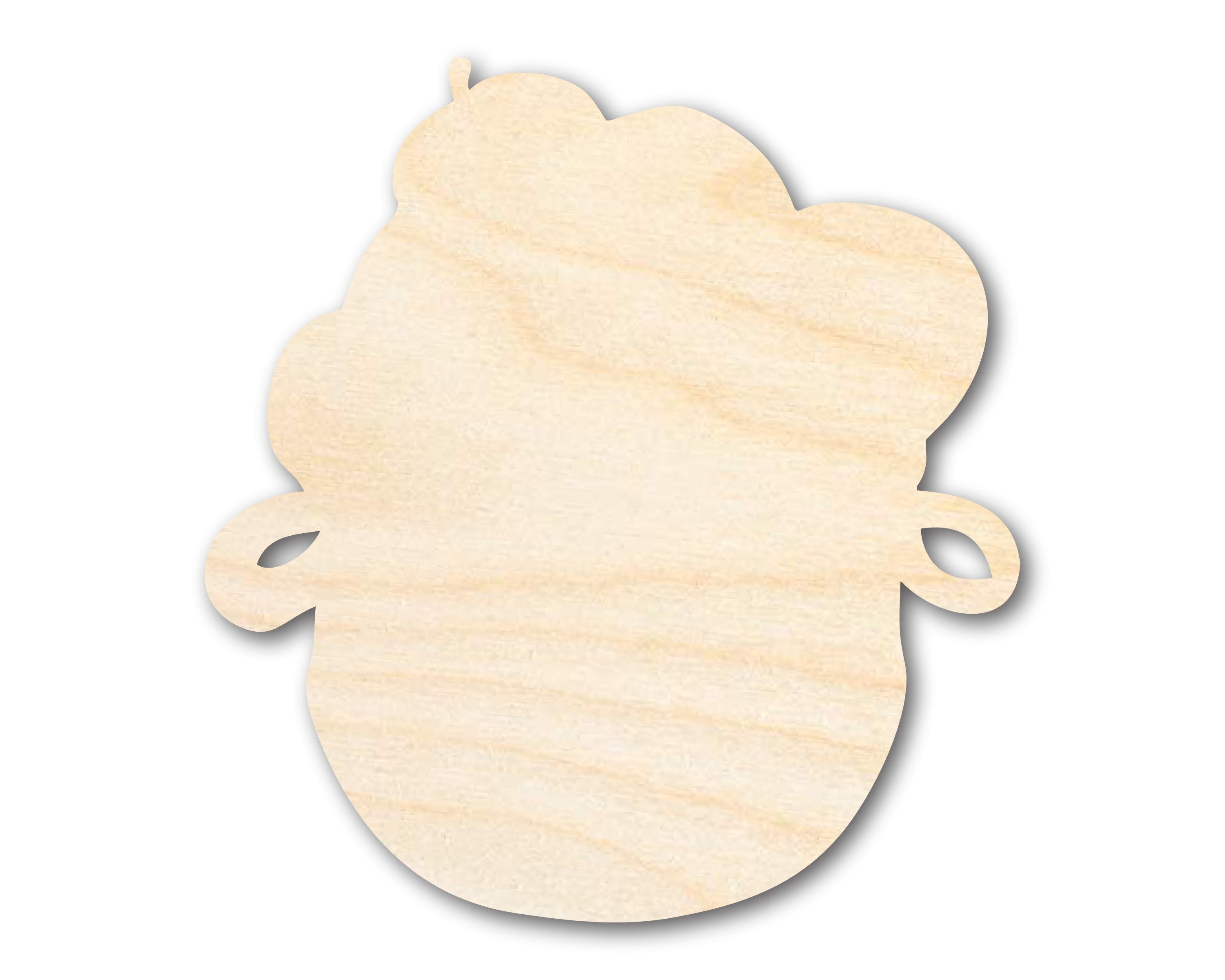Unfinished Sanded Wood Bushel of Apples Shape Crafts - Up to 36 Inches