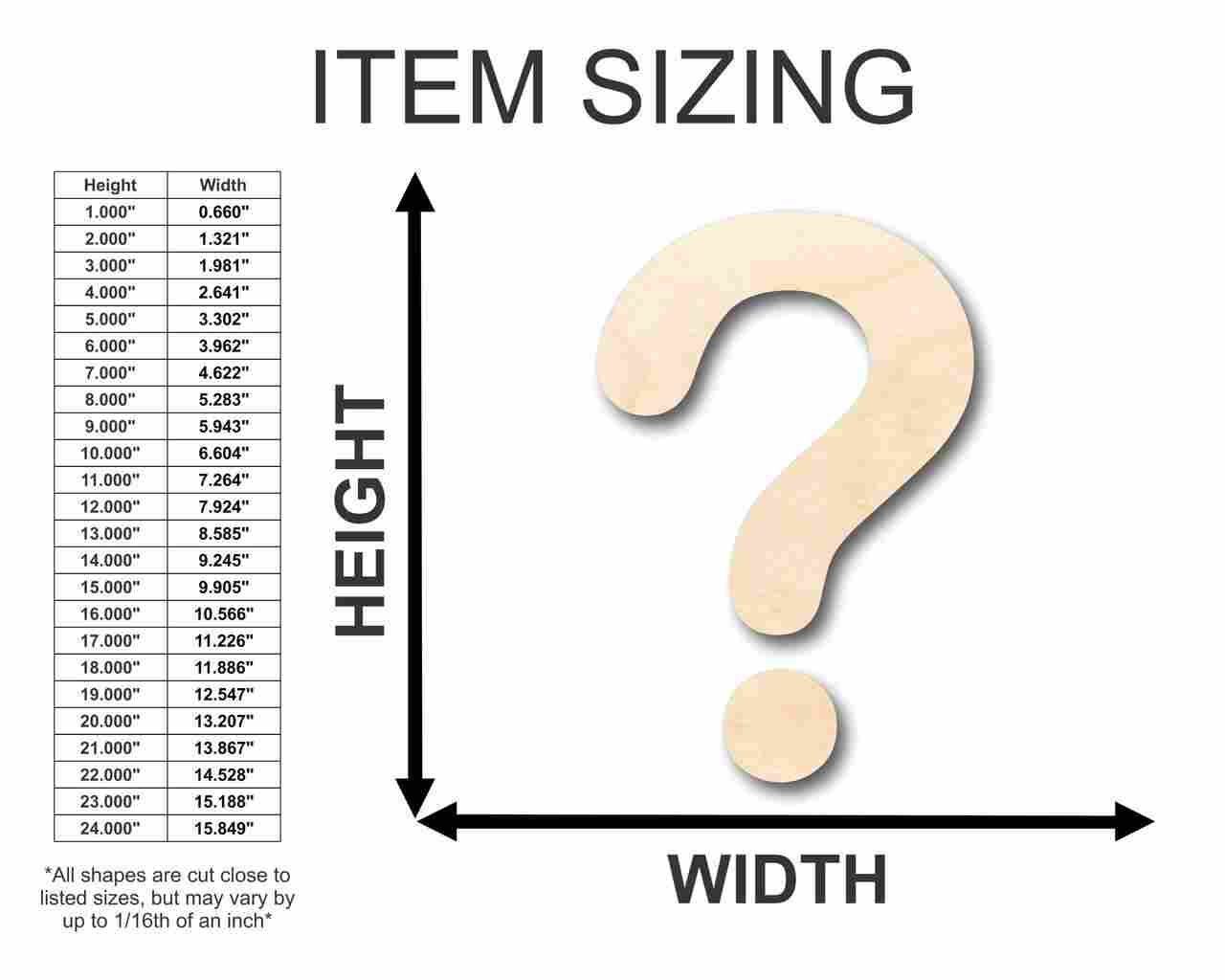 2 Pieces of Unfinished Wood Batman Riddler Question Mark Symbols for Up to 46 DIY Crafts