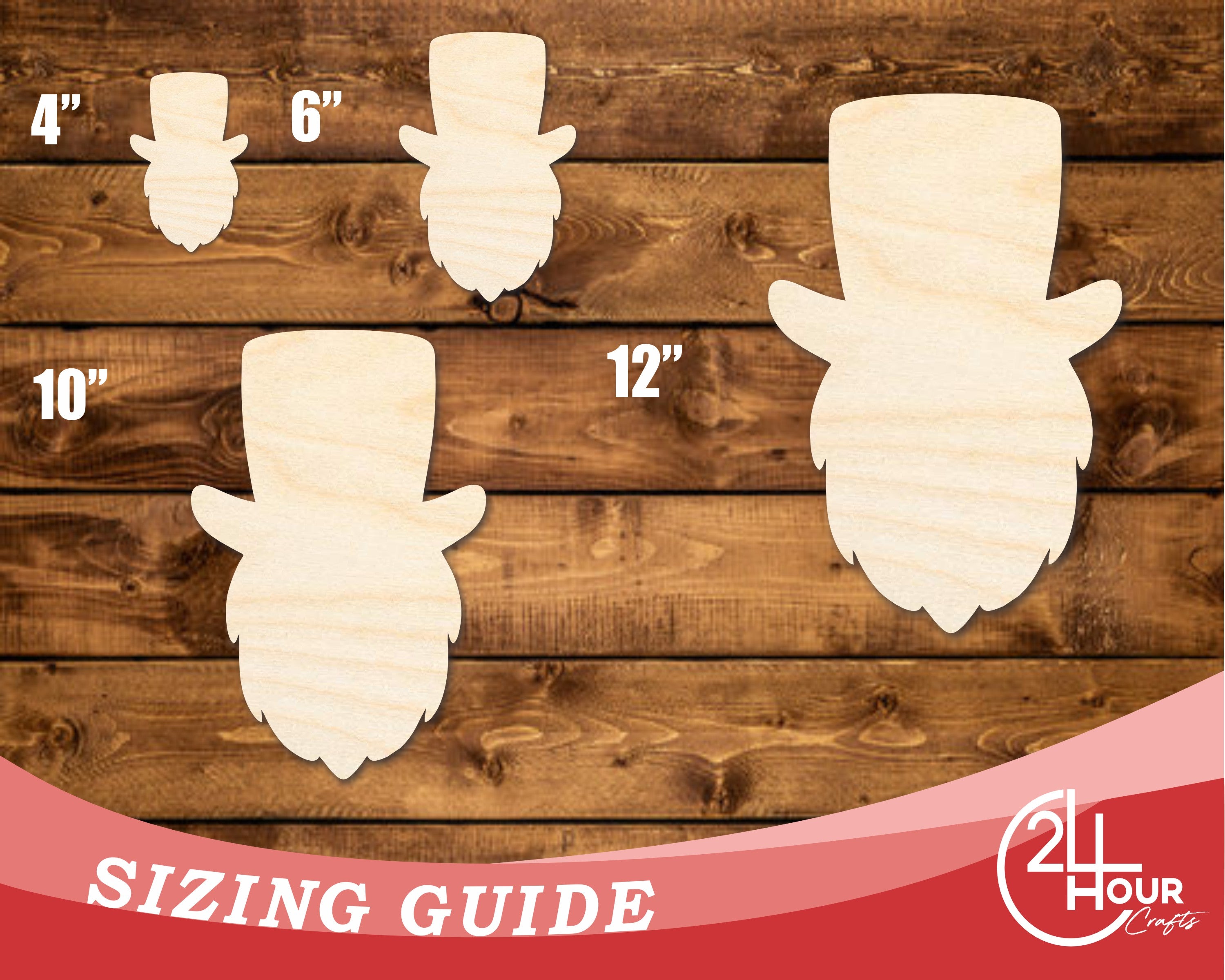 Unfinished DIY Craft Cutout in the Shape of a Leprechaun | Up to 46 Sizes for Do - It - Yourself Projects