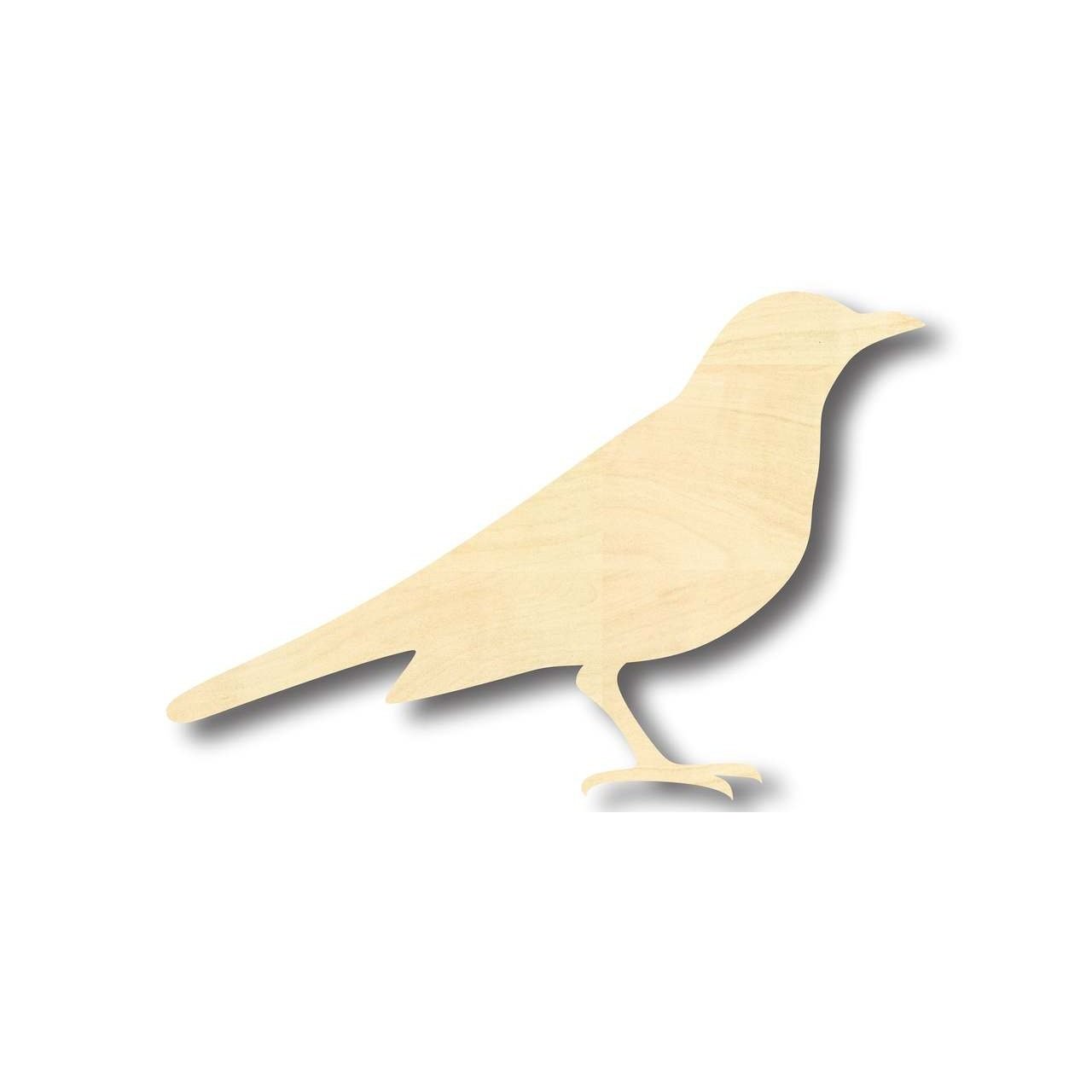 Unfinished Wood Blackbird Shape - Animal - Wildlife - Craft - up to 46 DIY