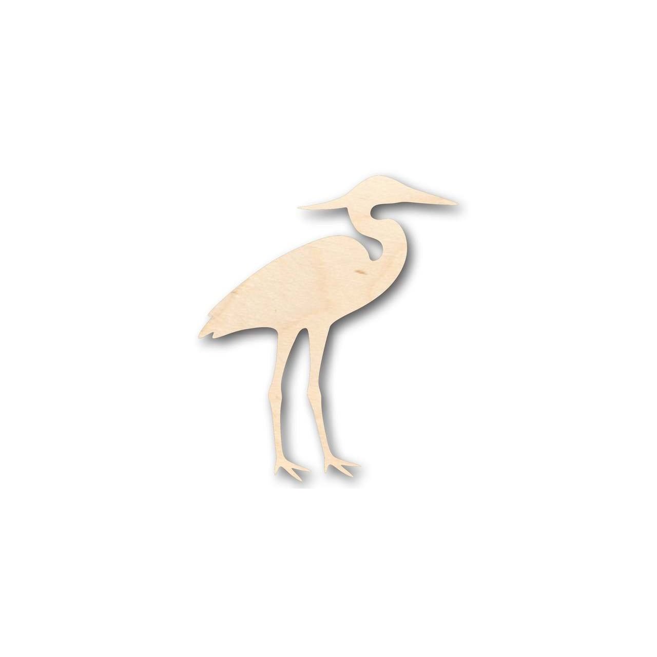 DIY Unfinished Baltic Birch Wood Heron Shapes up to 24 Inches
