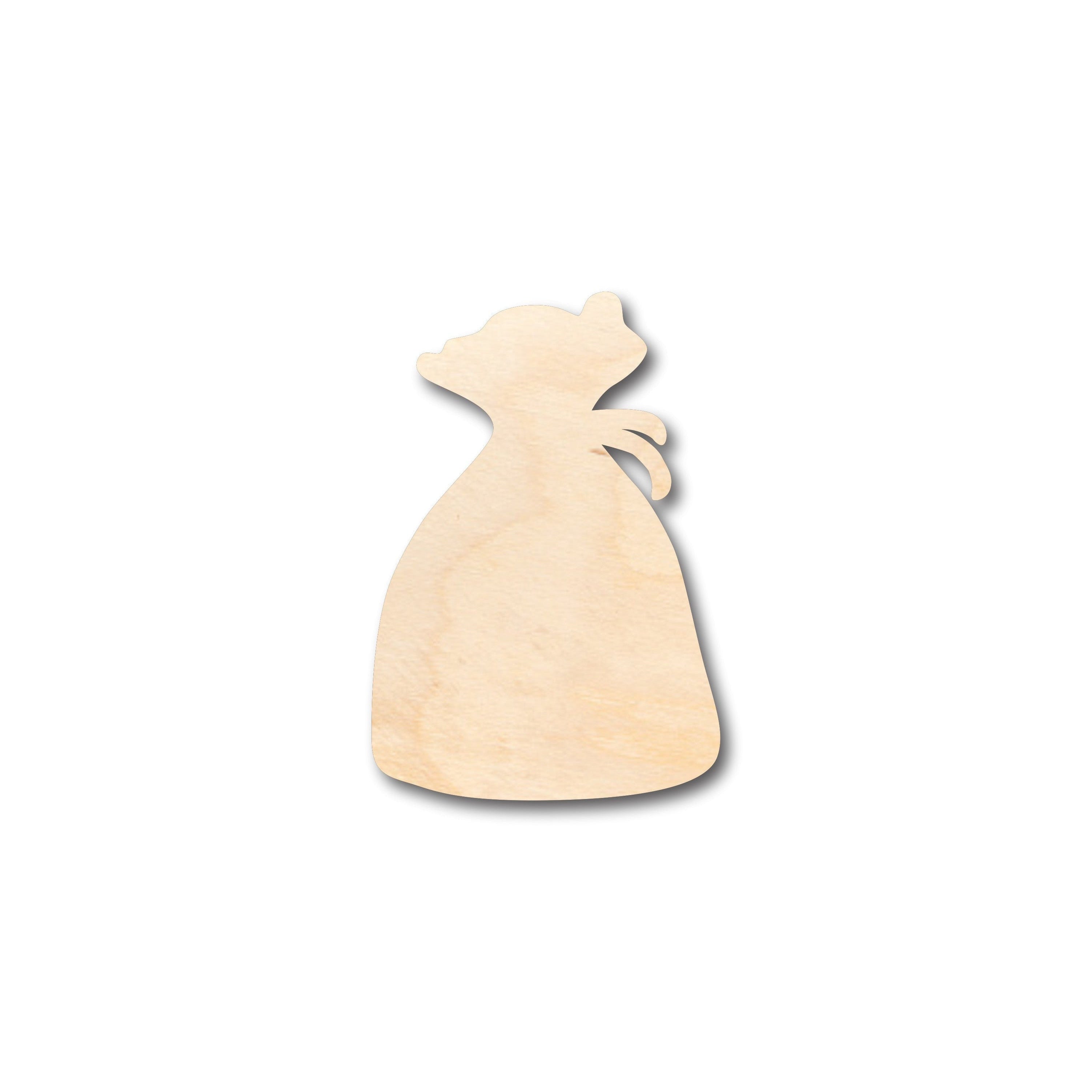 DIY Unfinished Wood Hand - Held Dice Bag Shape Craft up to 46 Pieces