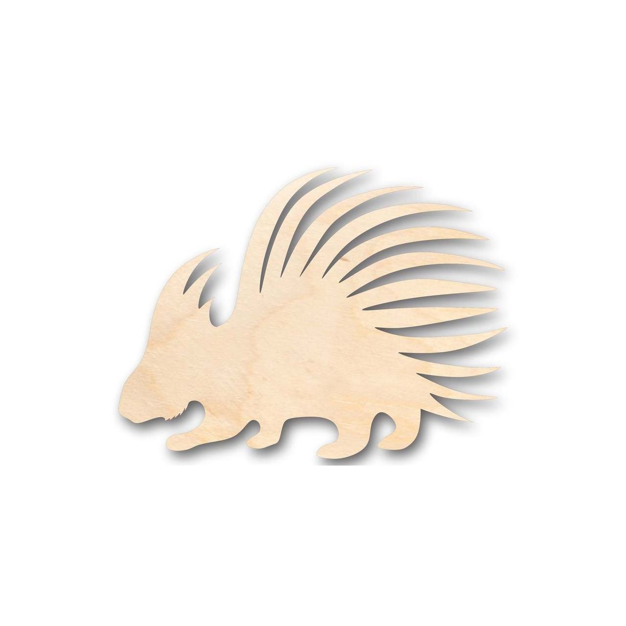 DIY Unfinished Sanded Wood Porcupine Shapes, up to 24 Inches
