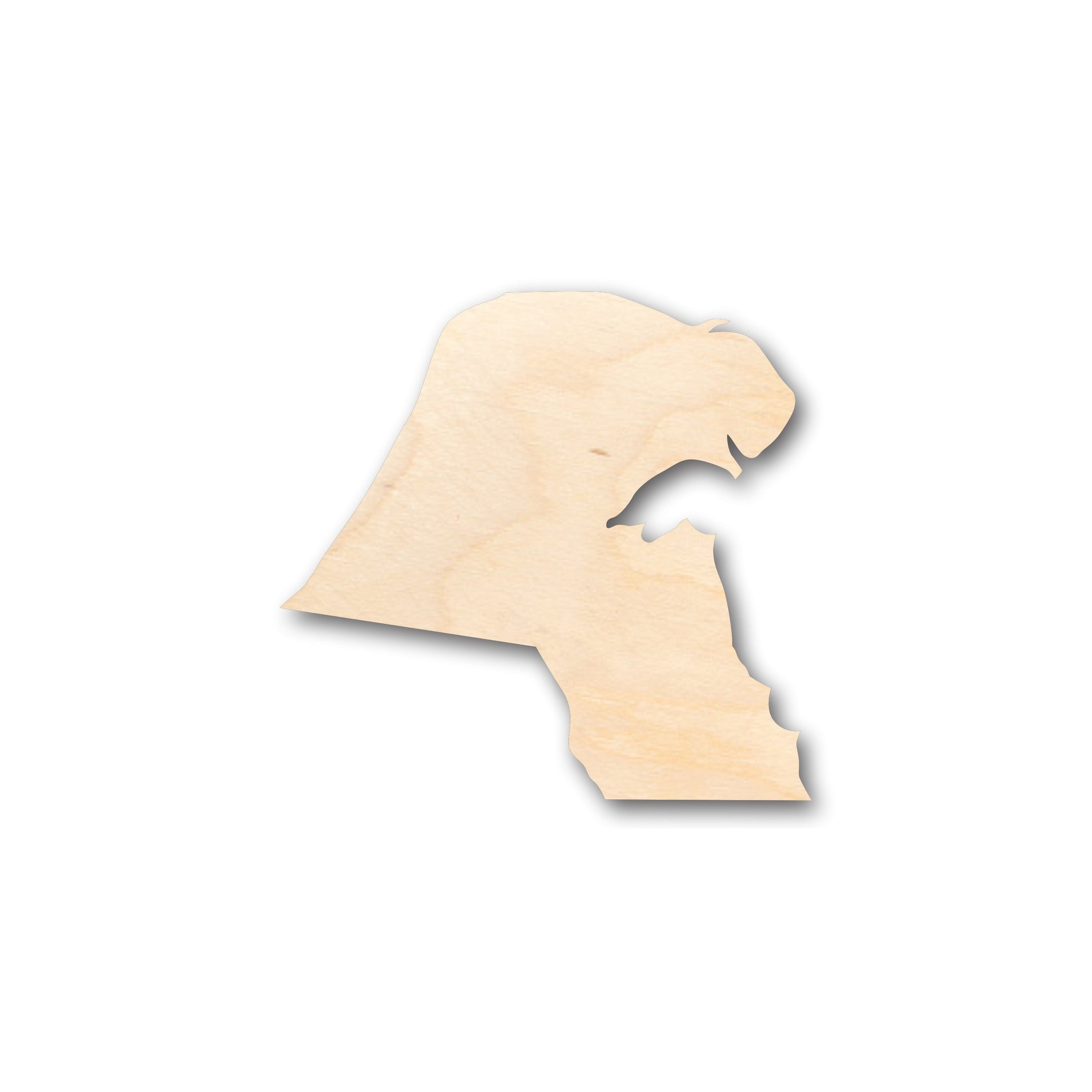 DIY Unfinished Wood Kuwait Country Shape Craft - Up to 46 Sizes