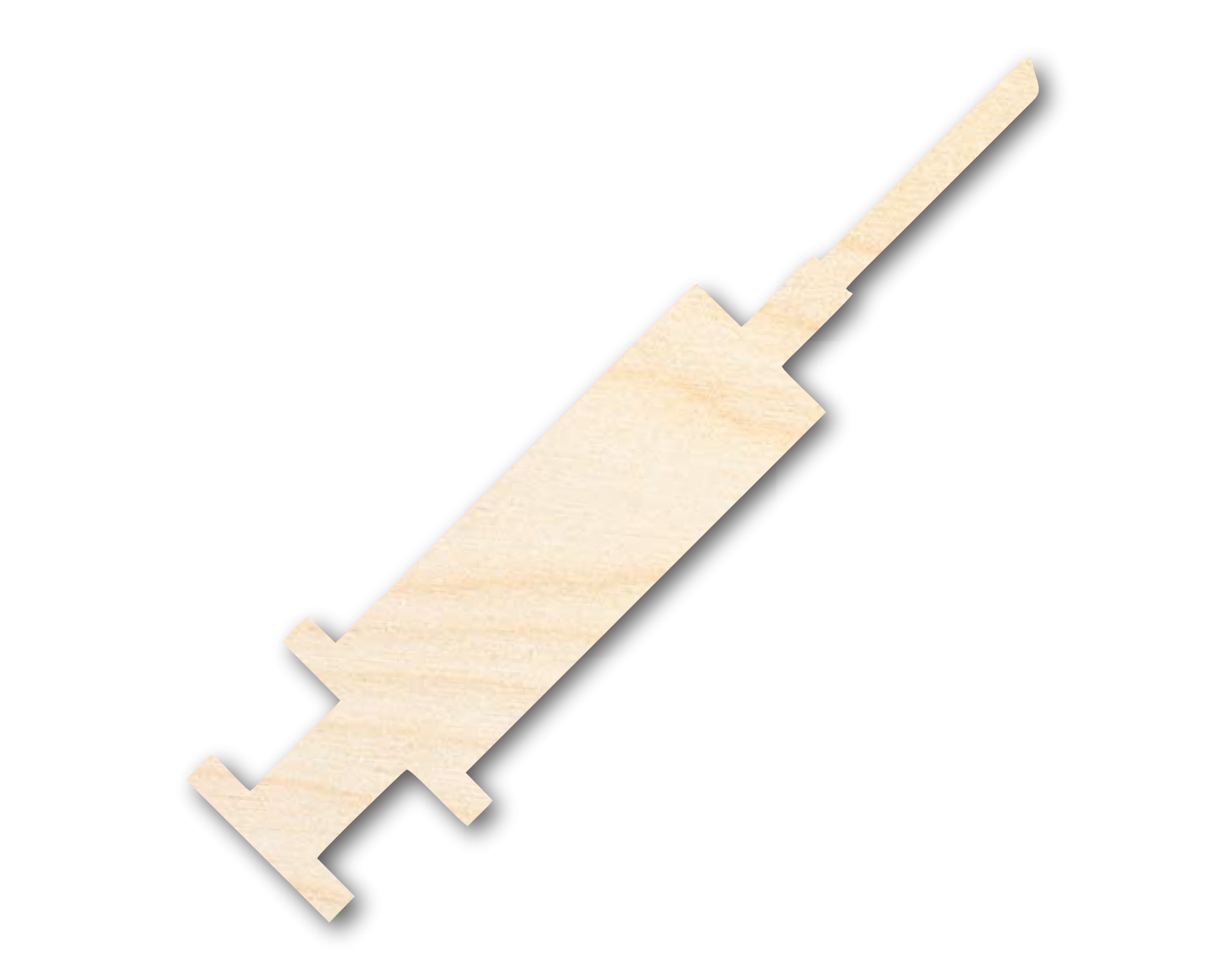 Unfinished Wood Syringe - Shaped DIY Craft Cutouts for Up to 46 DIY Projects