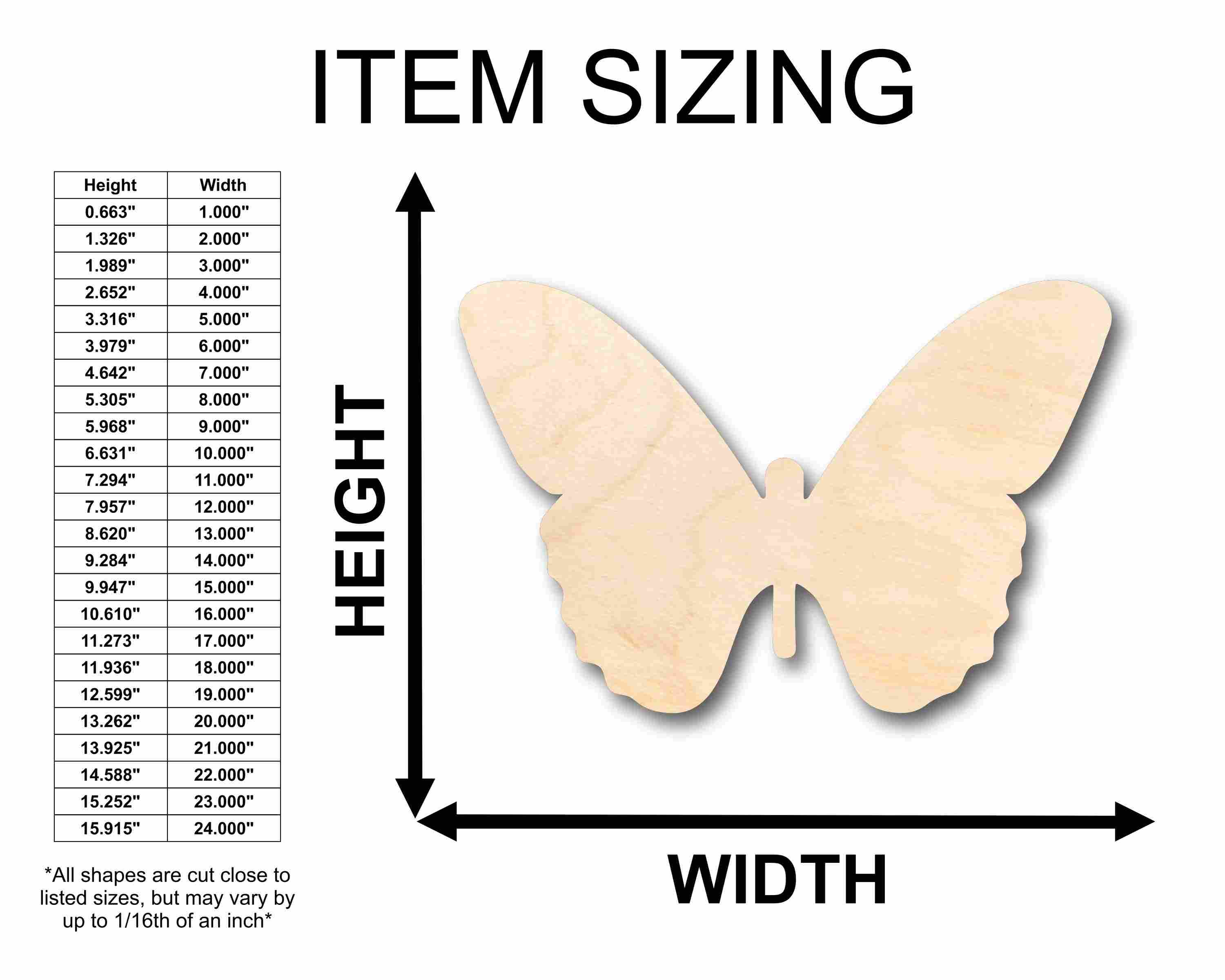 DIY Unfinished Wood Butterfly Silhouette - Up to 46 for Crafting
