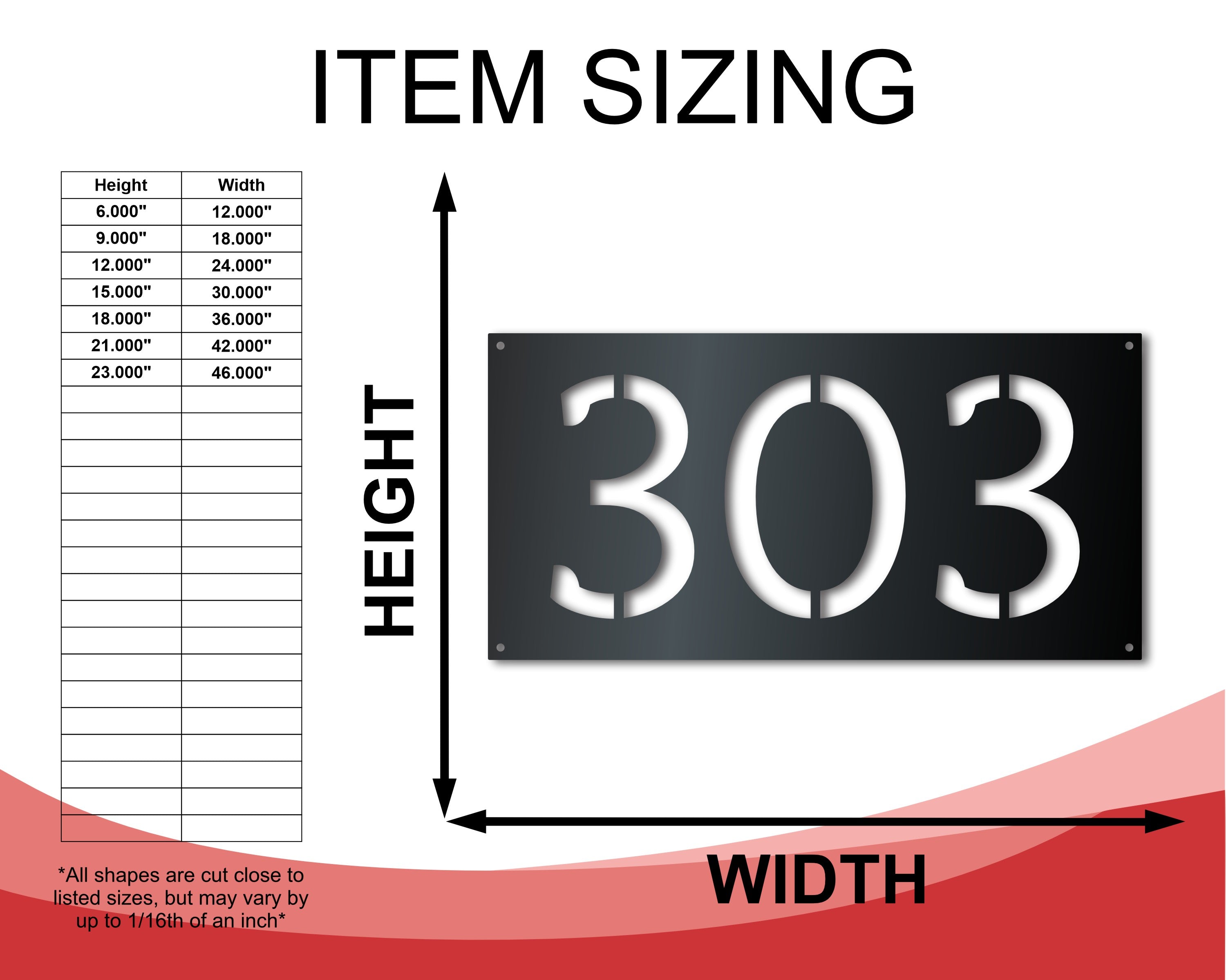 Customizable Metal Wall Art Stencil for House Numbers with Vertical and Horizontal Options and 14 Color Choices