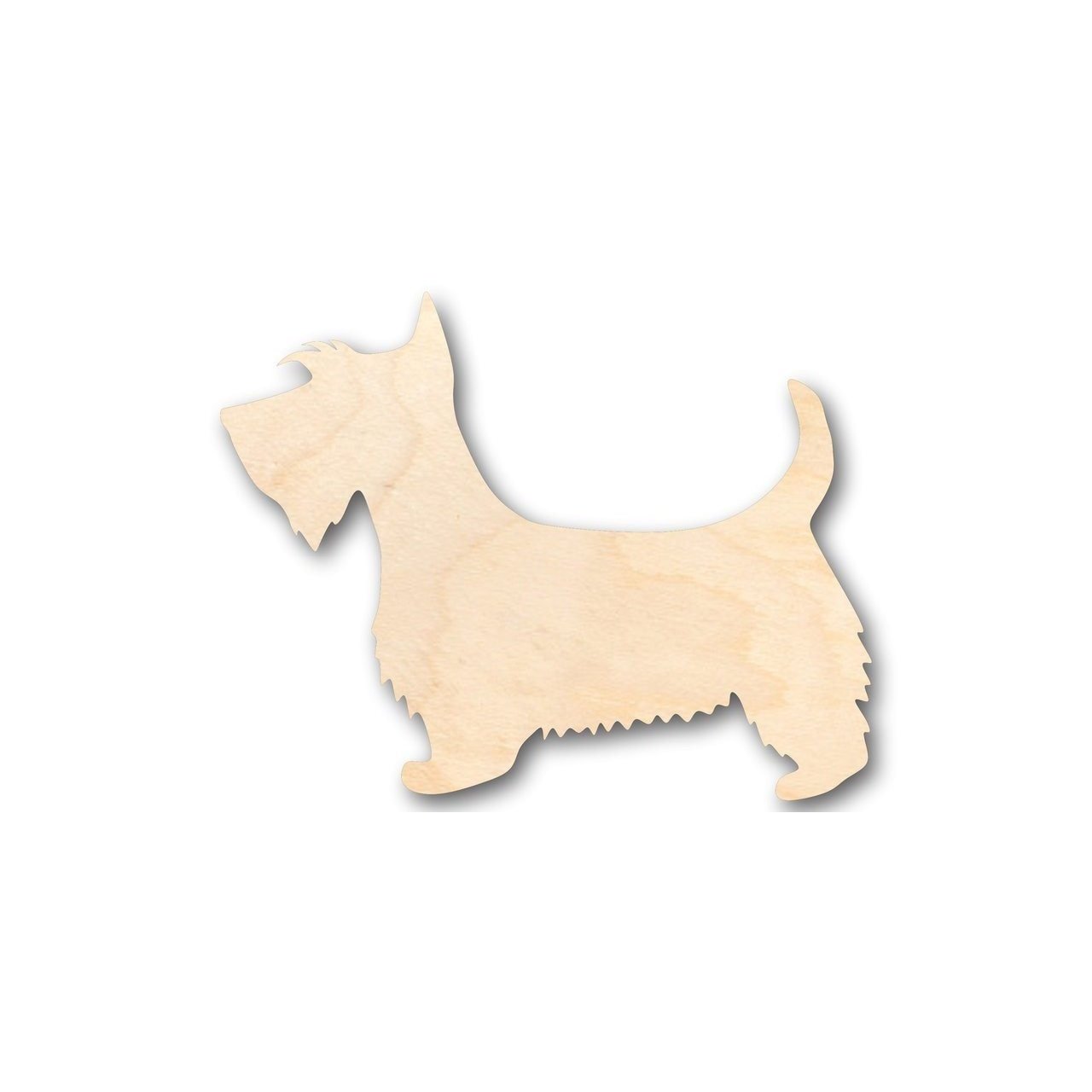Unfinished DIY Wood Crafts in Scottie Dog Shape - Ideal for Animal and Pet Decor