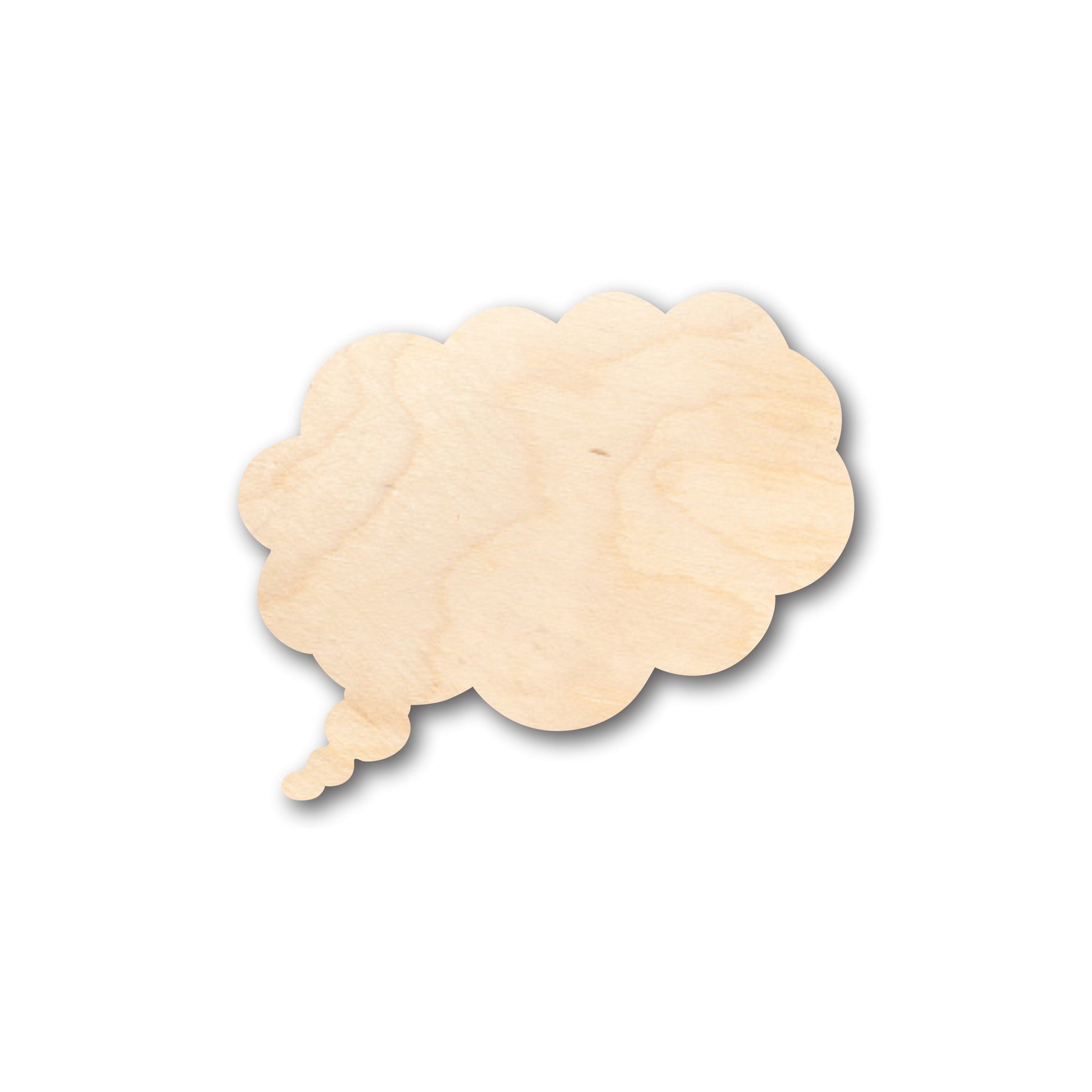 Unfinished Wood Craft Supplies in Thought Bubble Shape - Ideal for Up to 46 DIY Projects