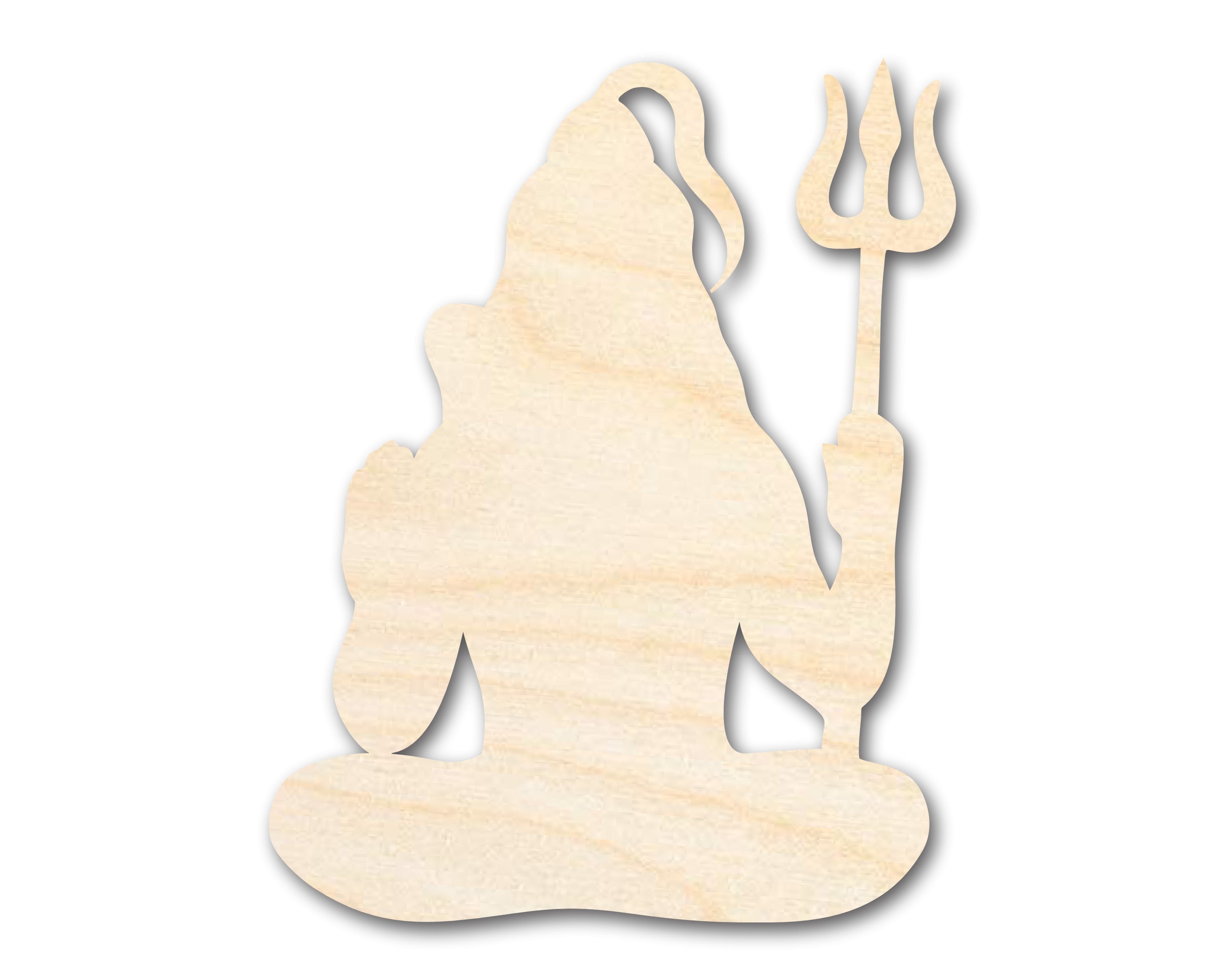 Unfinished Baltic Birch Wood Shiva Shape Craft - Up to 36 Inches