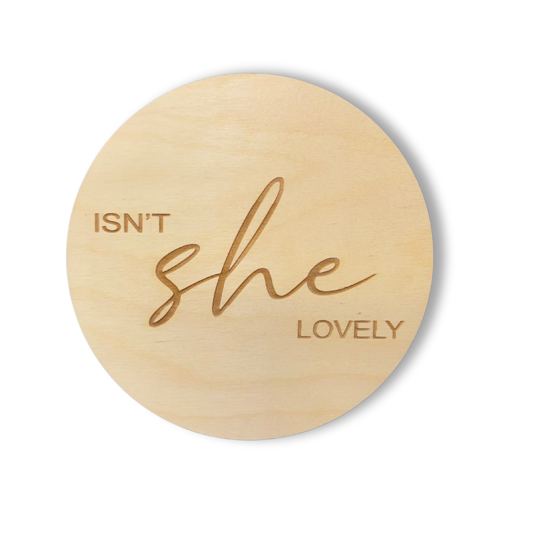 Exquisitely Engraved 1/4 Thick Round Wood Cutouts - Isn't She Wonderful!
