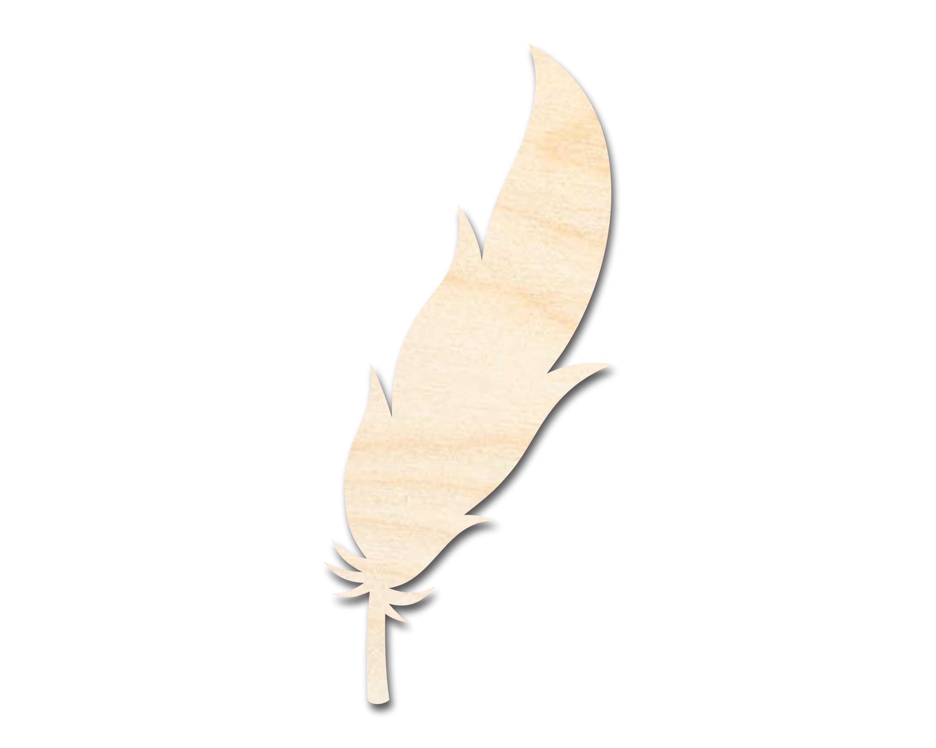 Unfinished DIY Craft Cutout in Feather Shape | Up to 46 Different DIY Options