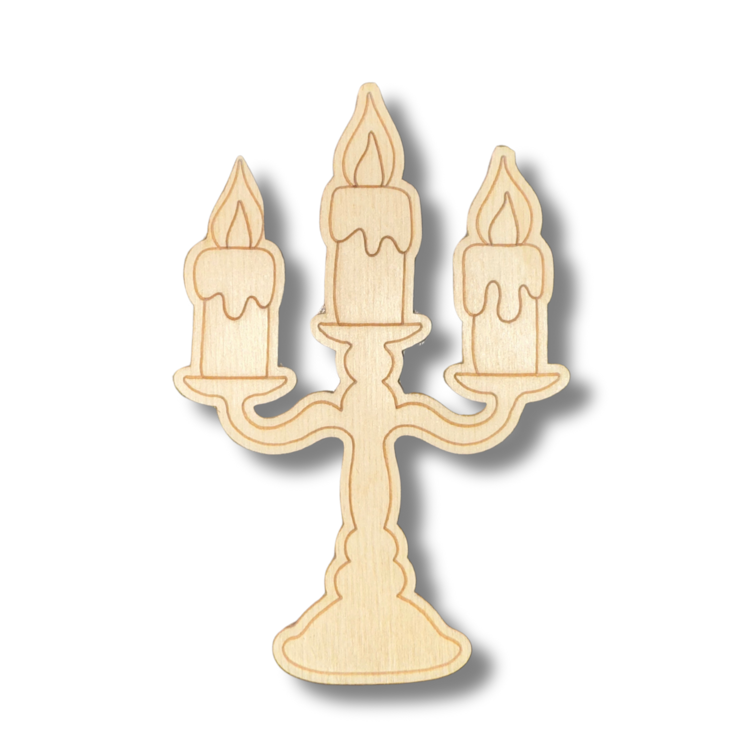 Unfinished Wood Craft Items in Etched Spooky Candles Shape for Paint By Line DIY Crafts with up to 30 Pieces
