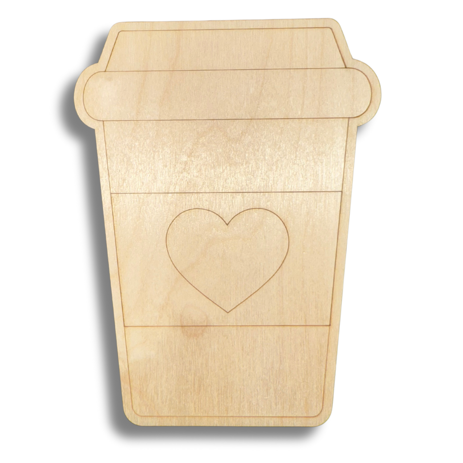 Unfinished DIY Wood Crafts: Adorable Etched Latte Shapes up to 30