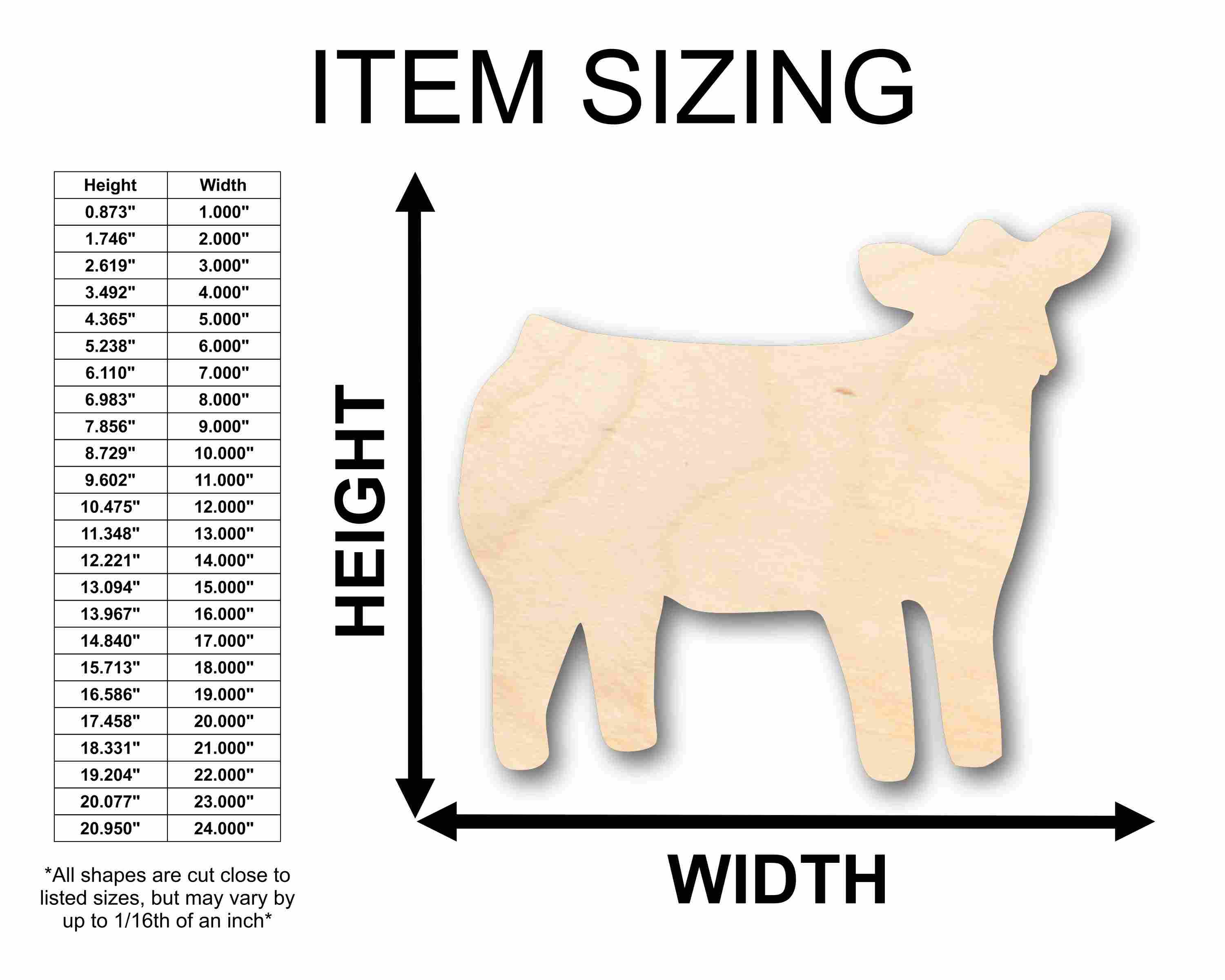 DIY Unfinished Wood Cow Calf Silhouette - Up to 46 for Crafting