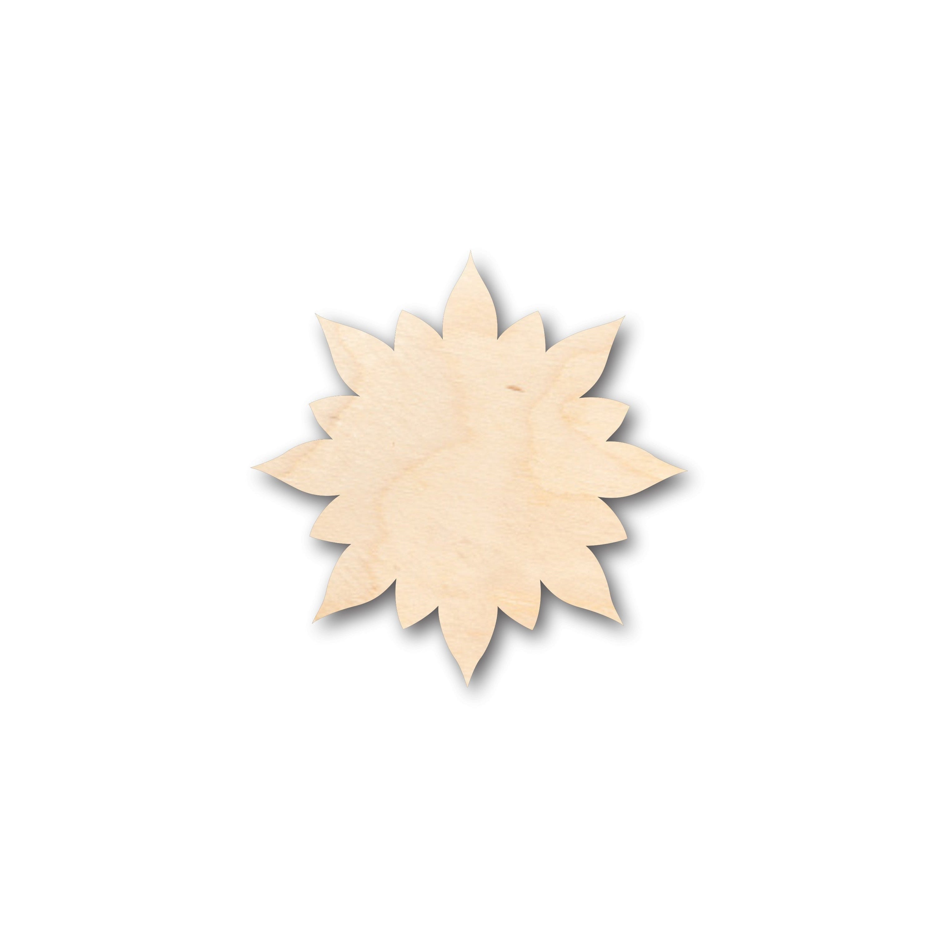 Unfinished Wood Floral Starburst Shape for DIY Crafts - Up to 46 Pieces