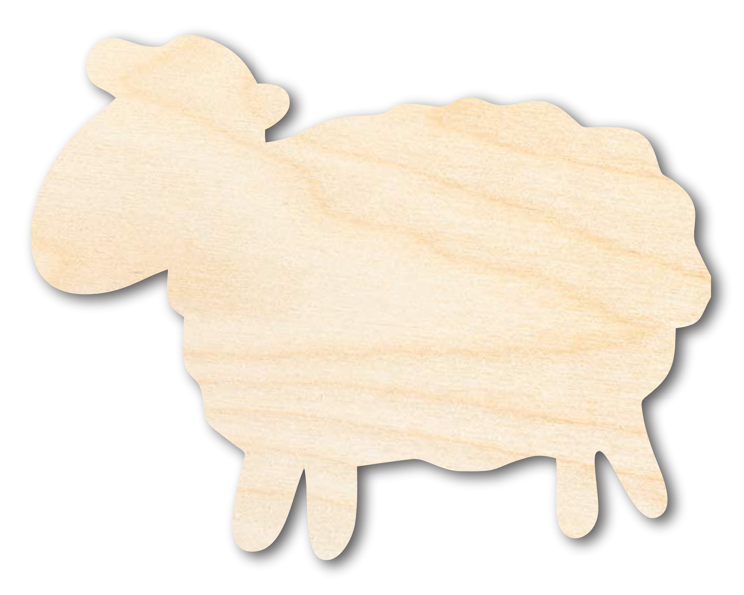 Unfinished Wood Handicraft in Adorable Sheep Shape - Ideal for Crafts, Sizes up to 46 Inches