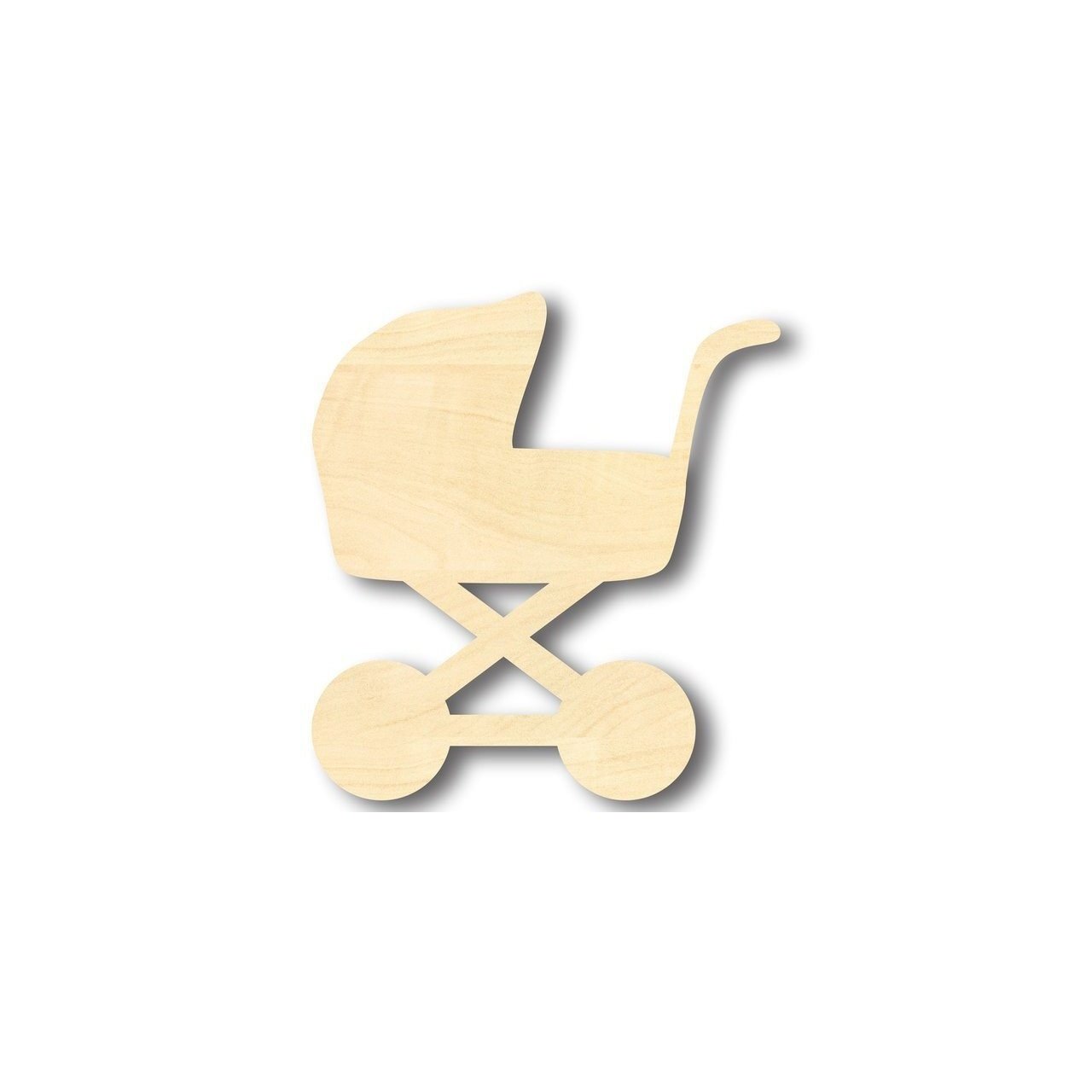 DIY Unfinished Wood Baby Carriage Shape for Nursery Decor up to 46 Designs