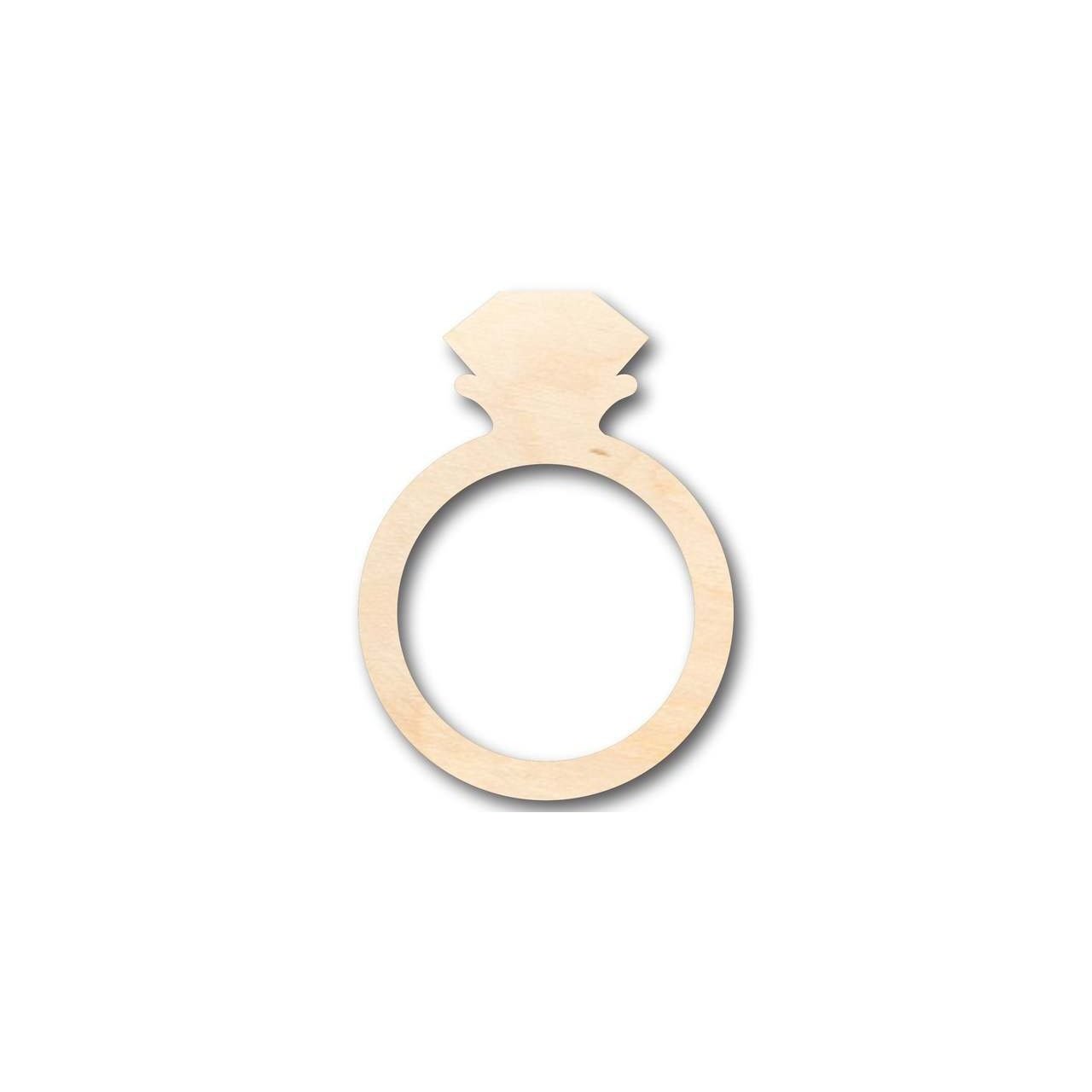 Unfinished Wood Diamond Ring Shape Craft Supplies - Ideal for up to 46 DIY Projects