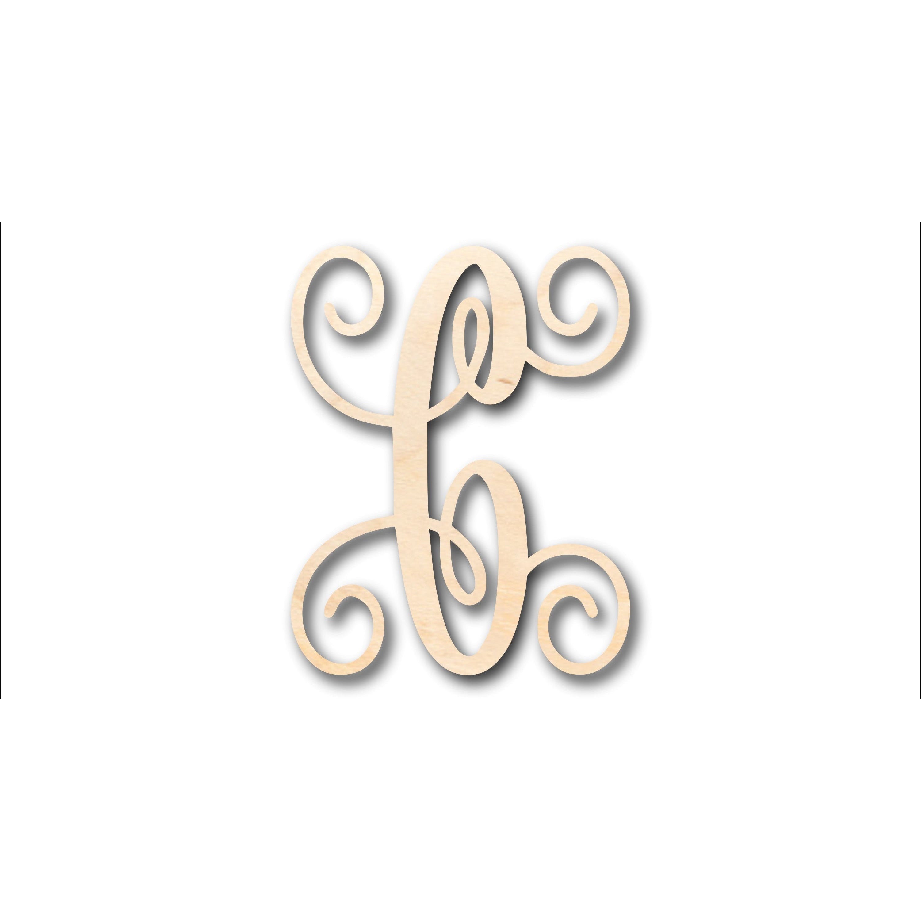 Unfinished Wood Monogram C - shaped Craft Items for Up to 46 DIY Projects